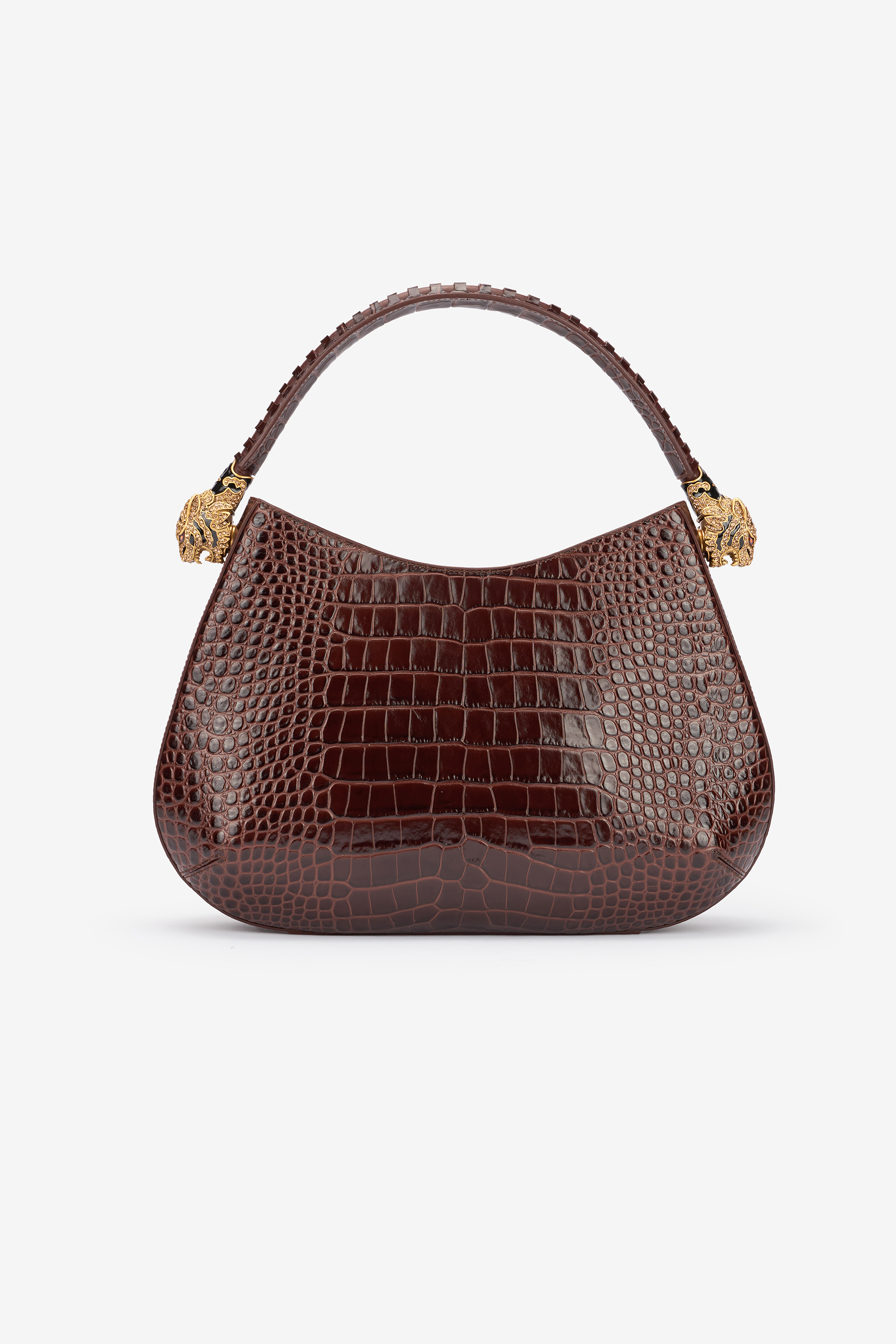 ROBERTO CAVALLI HOBO ROAR BAG MIT KROKO-PRINT 