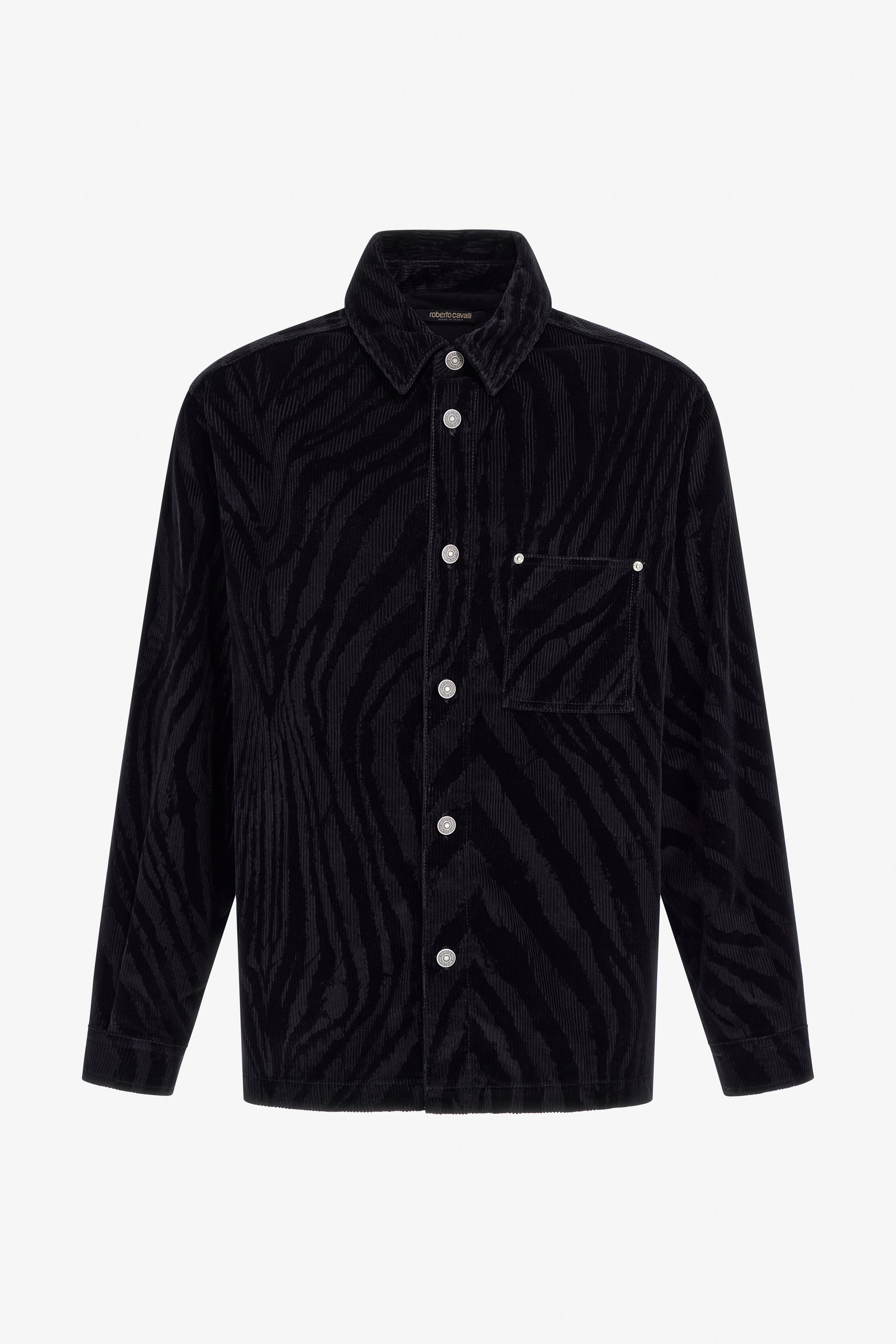 Roberto Cavalli Zebra-print Chest-pocket Shirt
