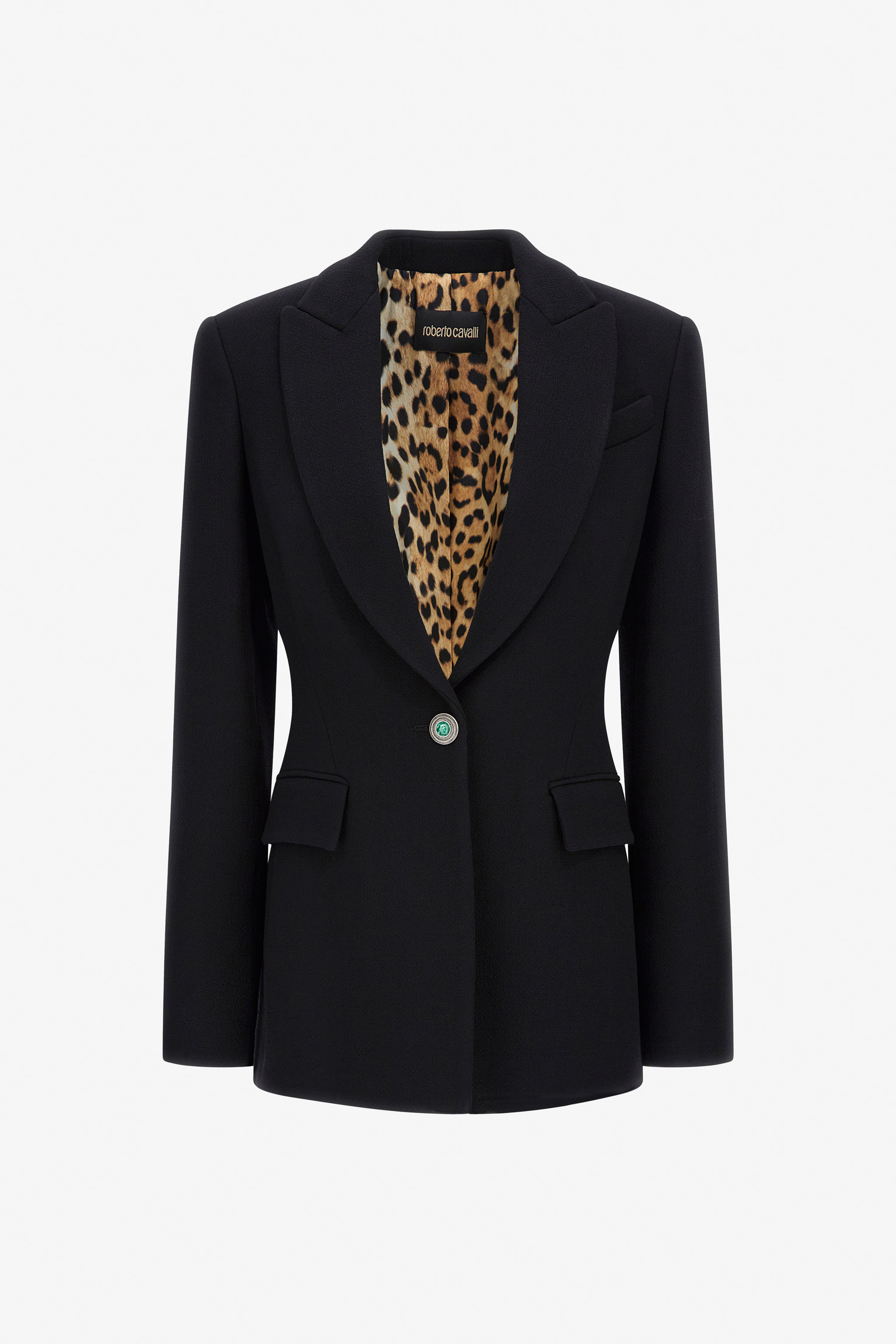 ROBERTO CAVALLI SINGLE-BREASTED WOOL BLAZER
