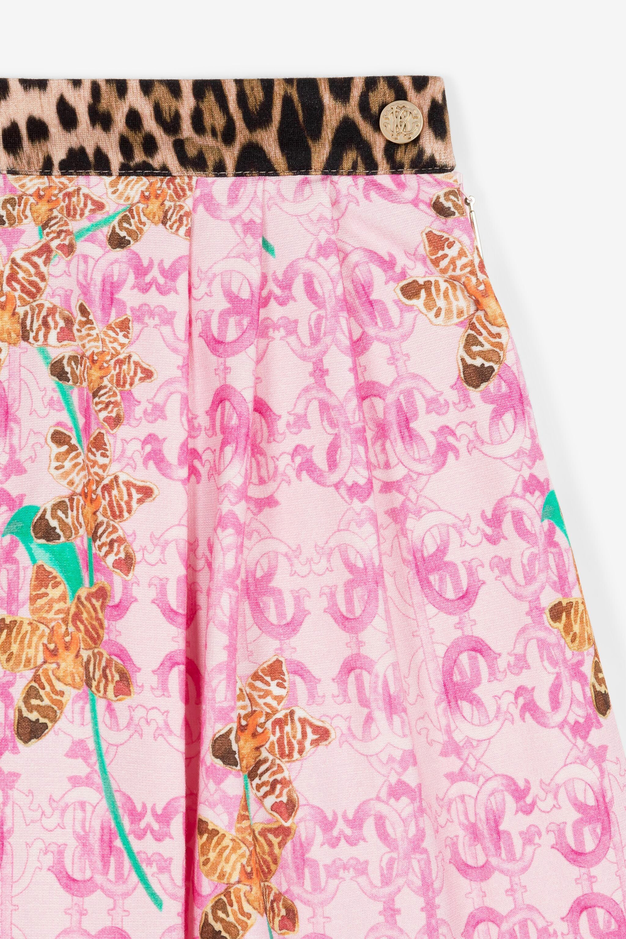 Shop Roberto Cavalli Rock Mit Blumen-print In Pink
