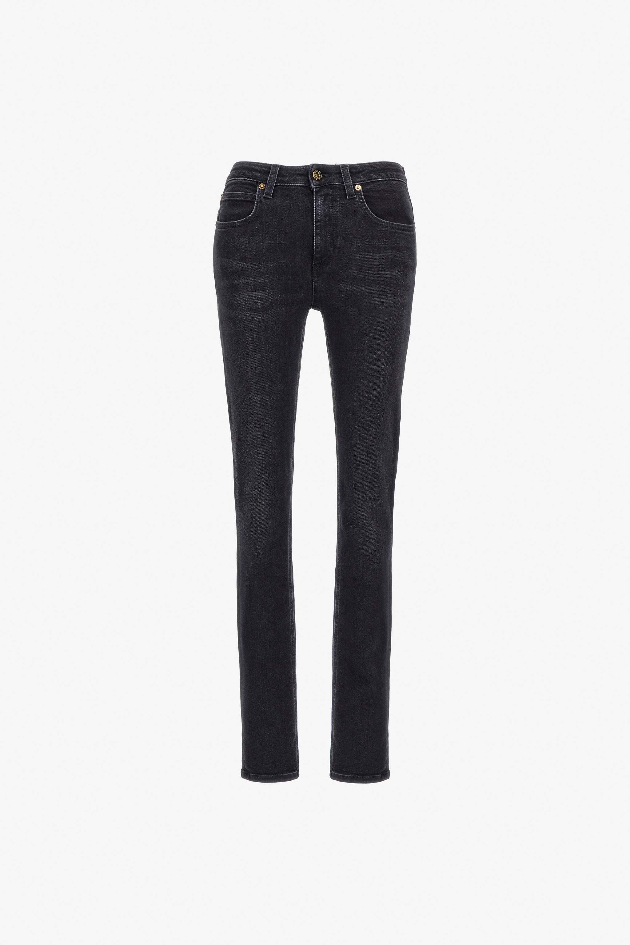 Roberto Cavalli Faded Skinny Jeans In Black
