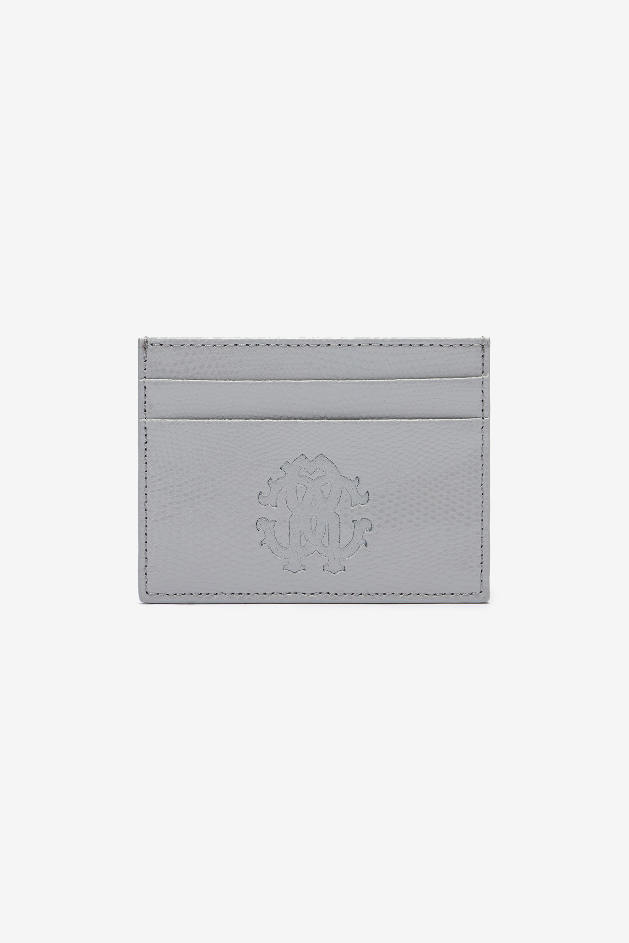 Roberto Cavalli Cardholder With Monogram Rc In Gray