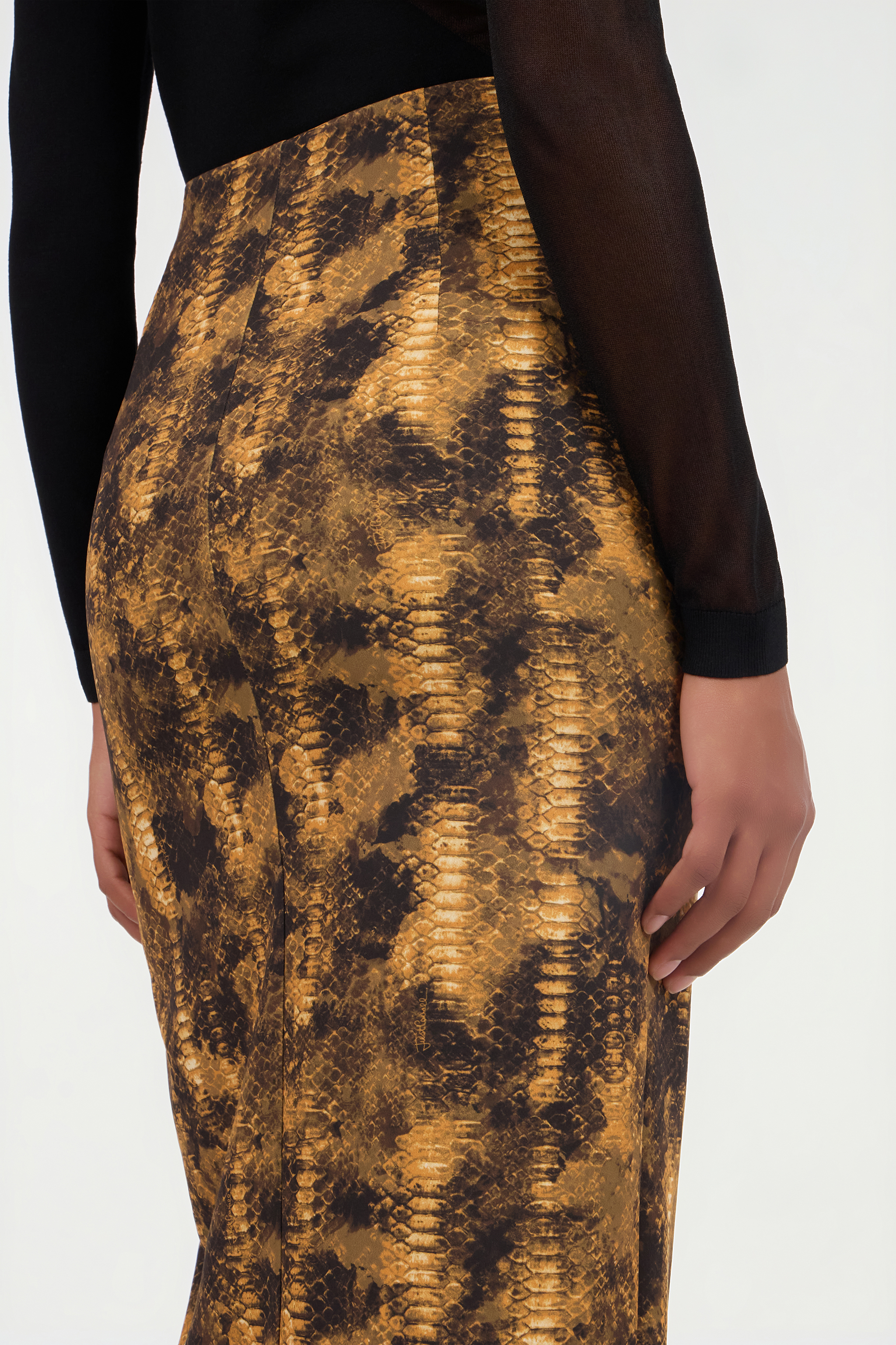 Cobra Print Pencil Skirt