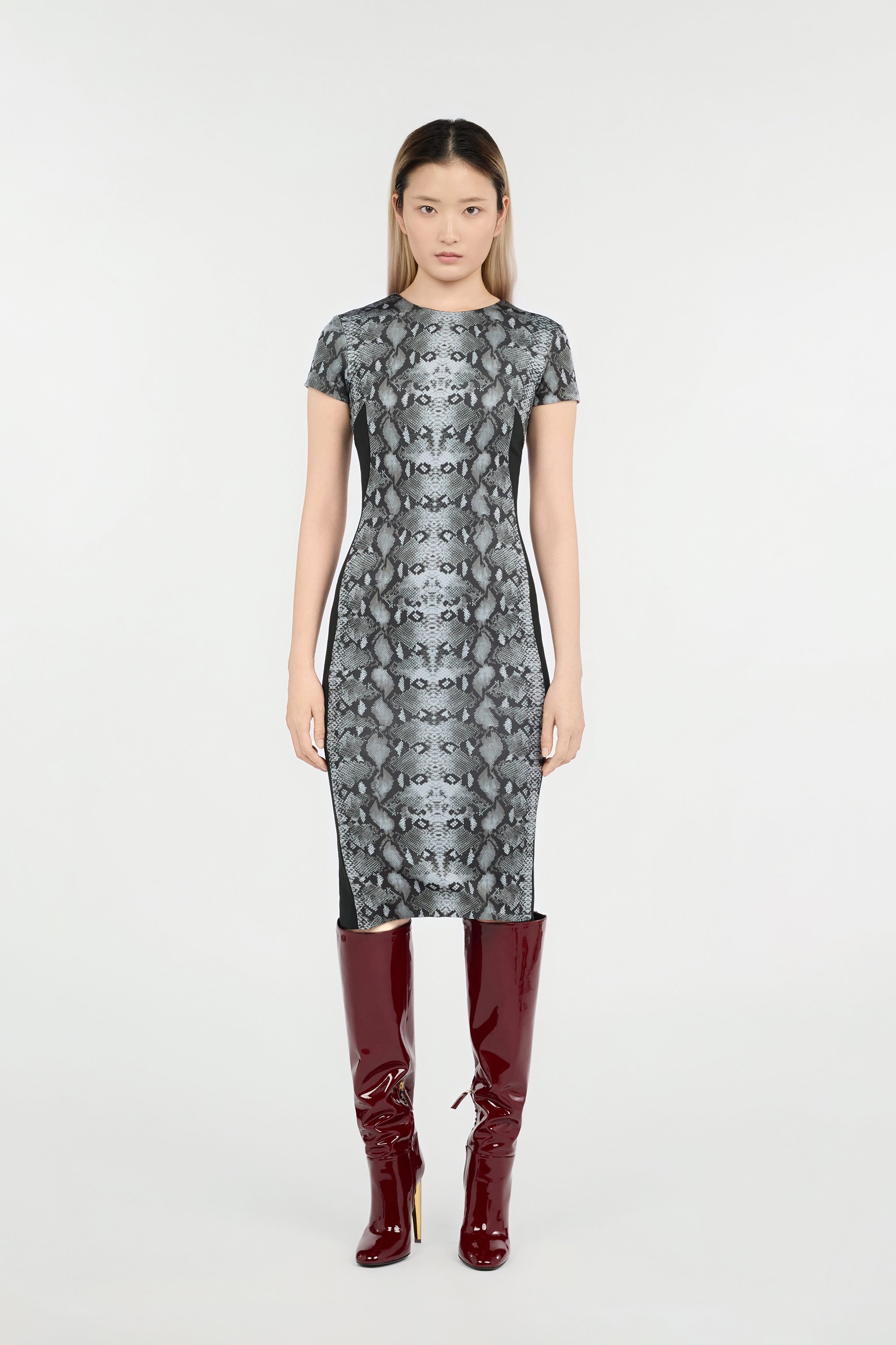 Snake Print Midi Dress