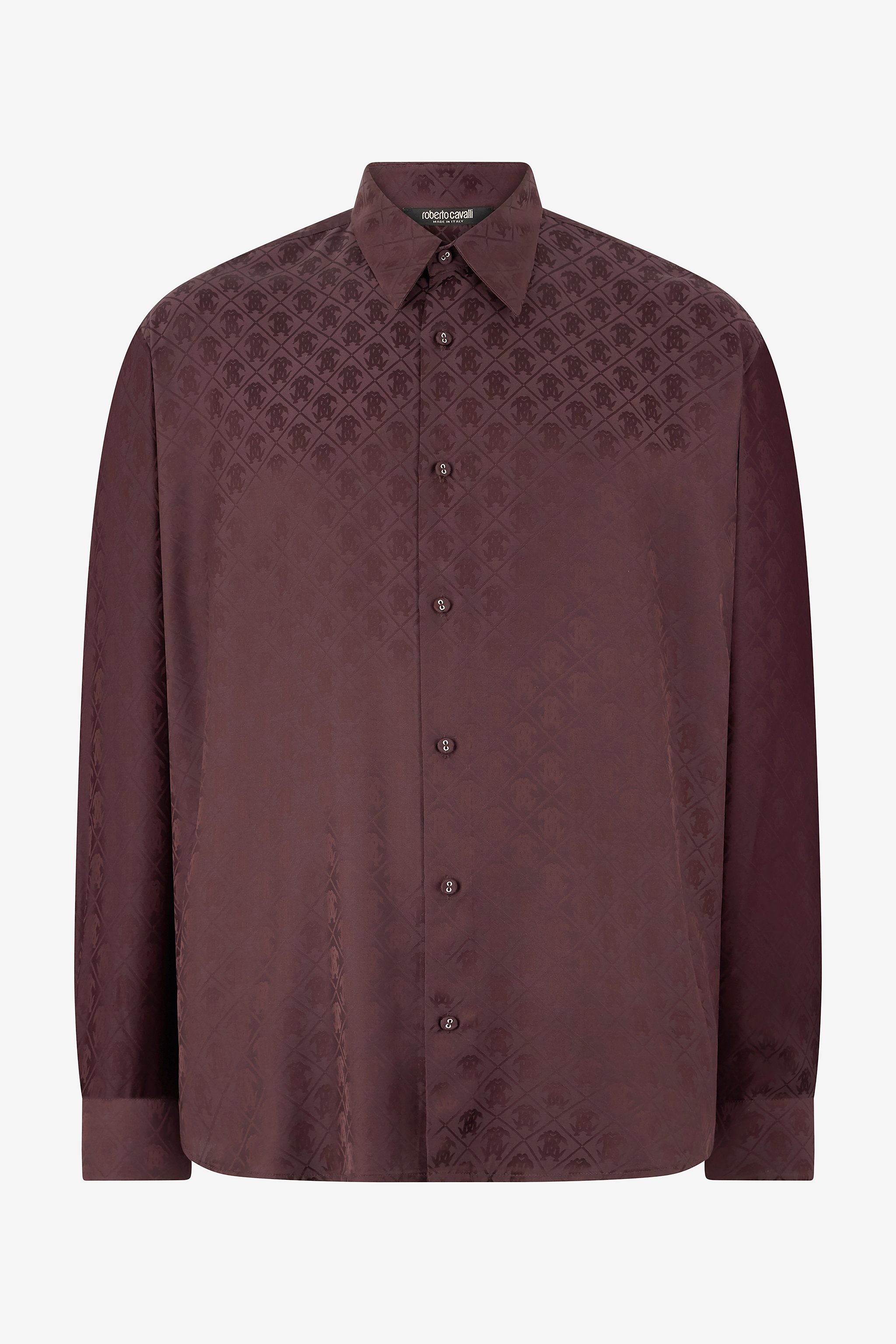 Silk-Blend Shirt With All-Over Monogram