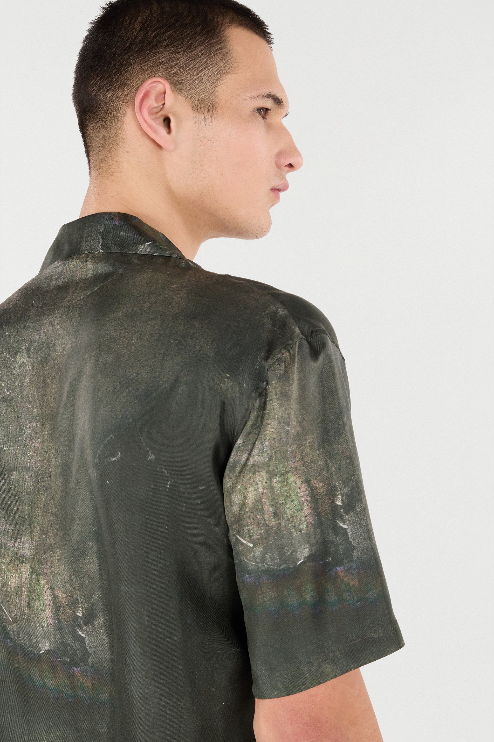 Silk Shirt With Roses And Snakes Print