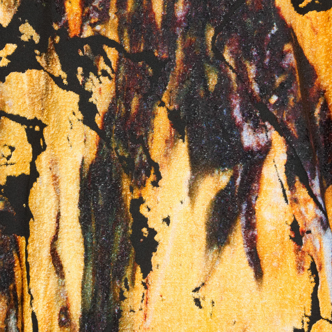Roberto Cavalli Marble Print Sweatshirt In Yellow
