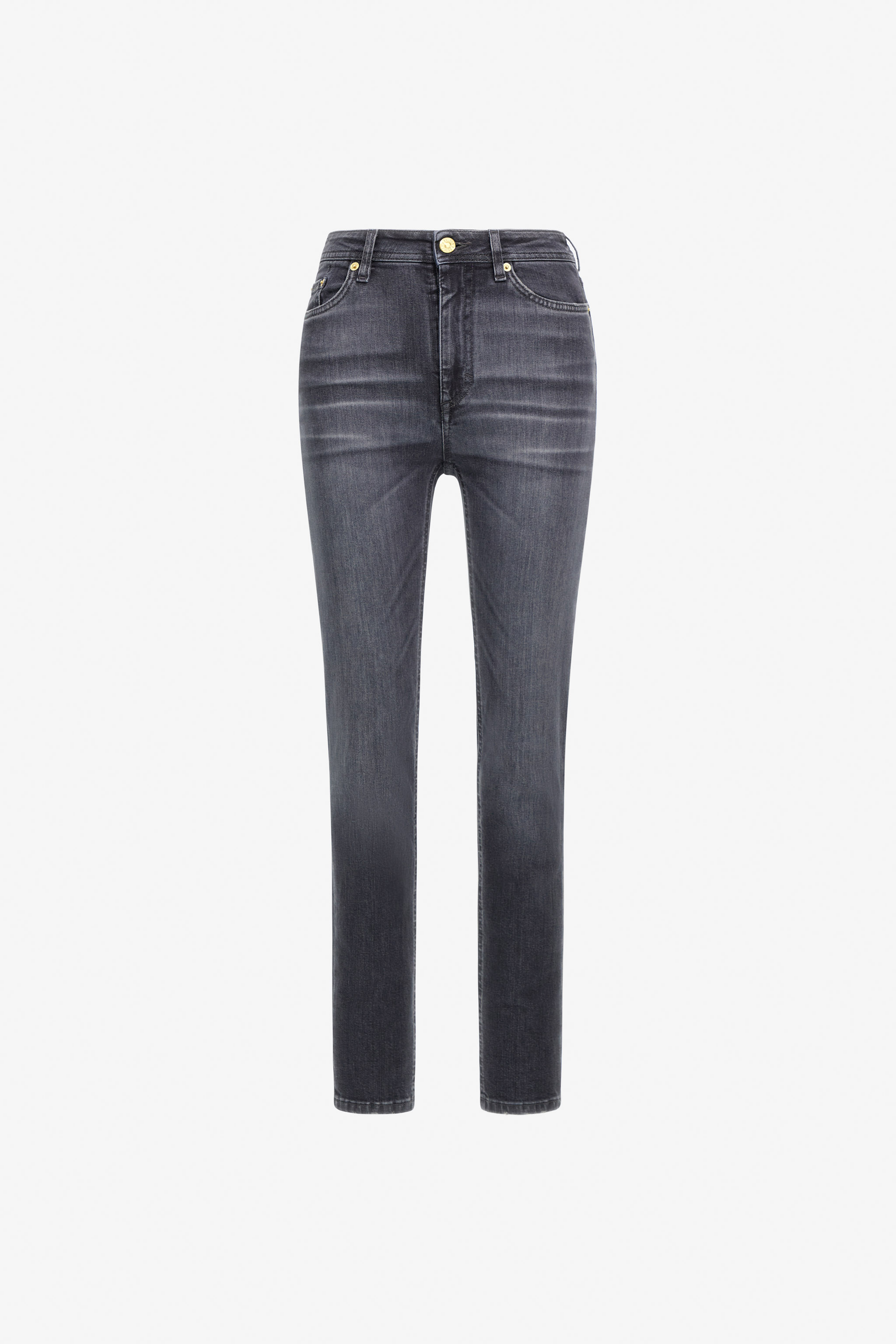 Shop Roberto Cavalli Skinny Jeans With Rc In Black