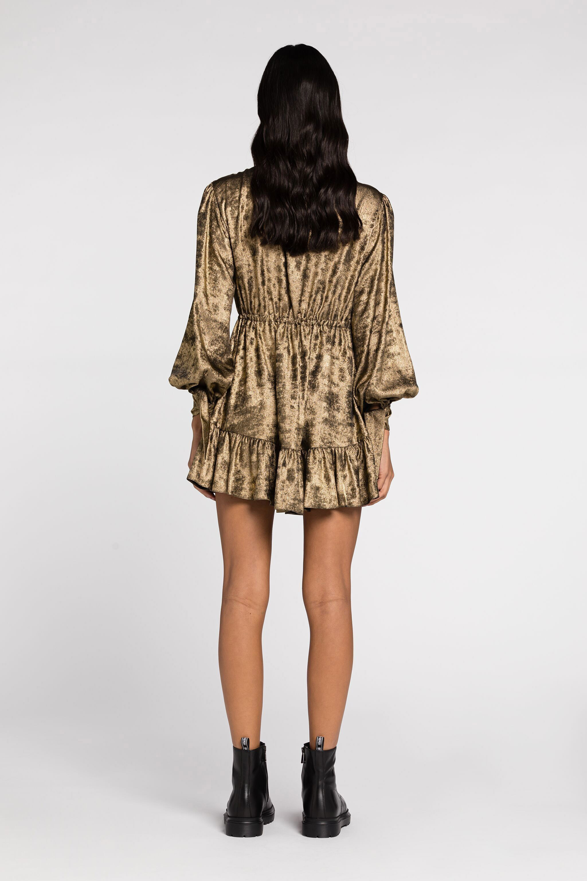 ROBERTO CAVALLI SHIFTKLEID IN METALLIC-OPTIK 