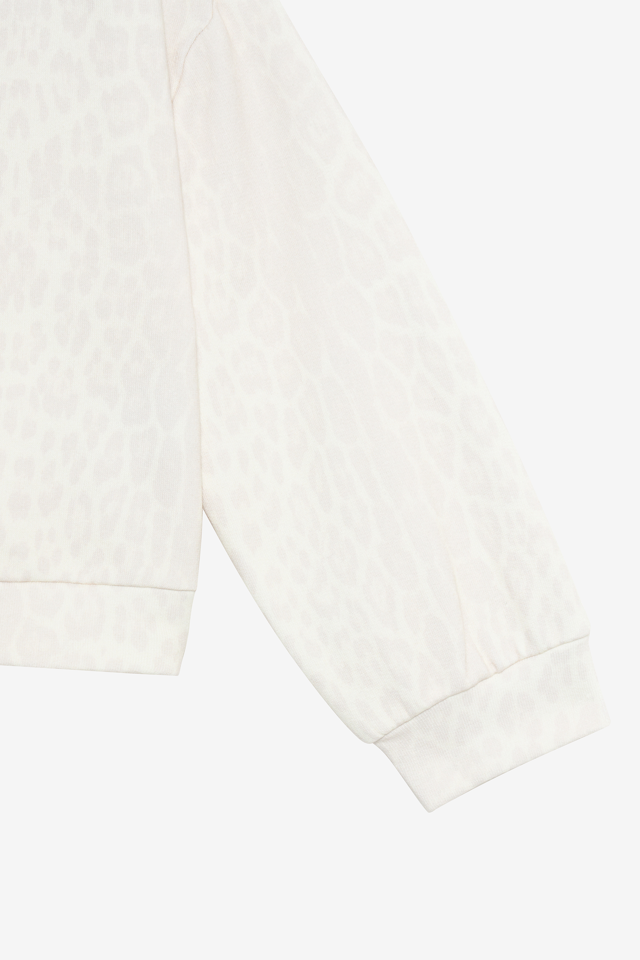 Ivory Sweatshirt with Jaguar Skin Print
