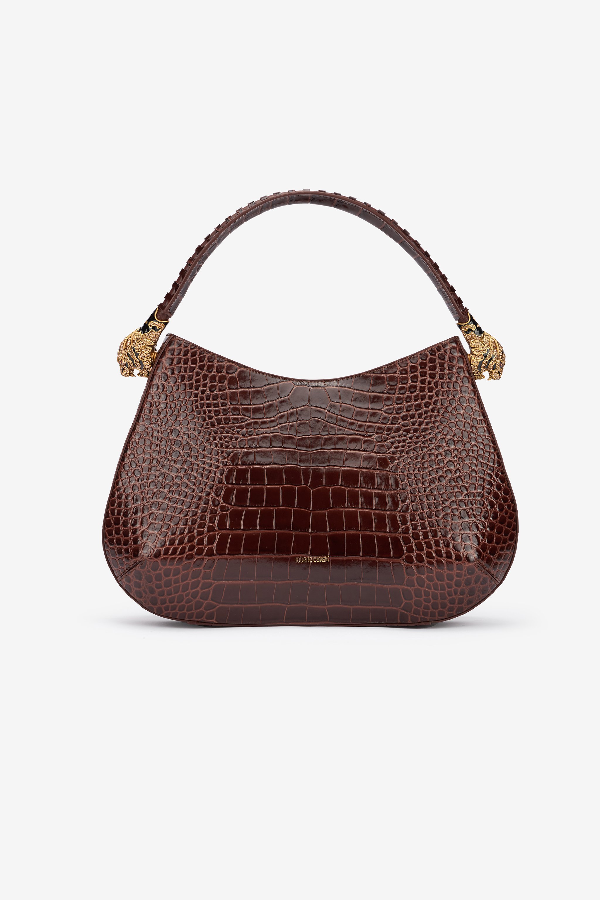 ROBERTO CAVALLI HOBO ROAR BAG MIT KROKO-PRINT 