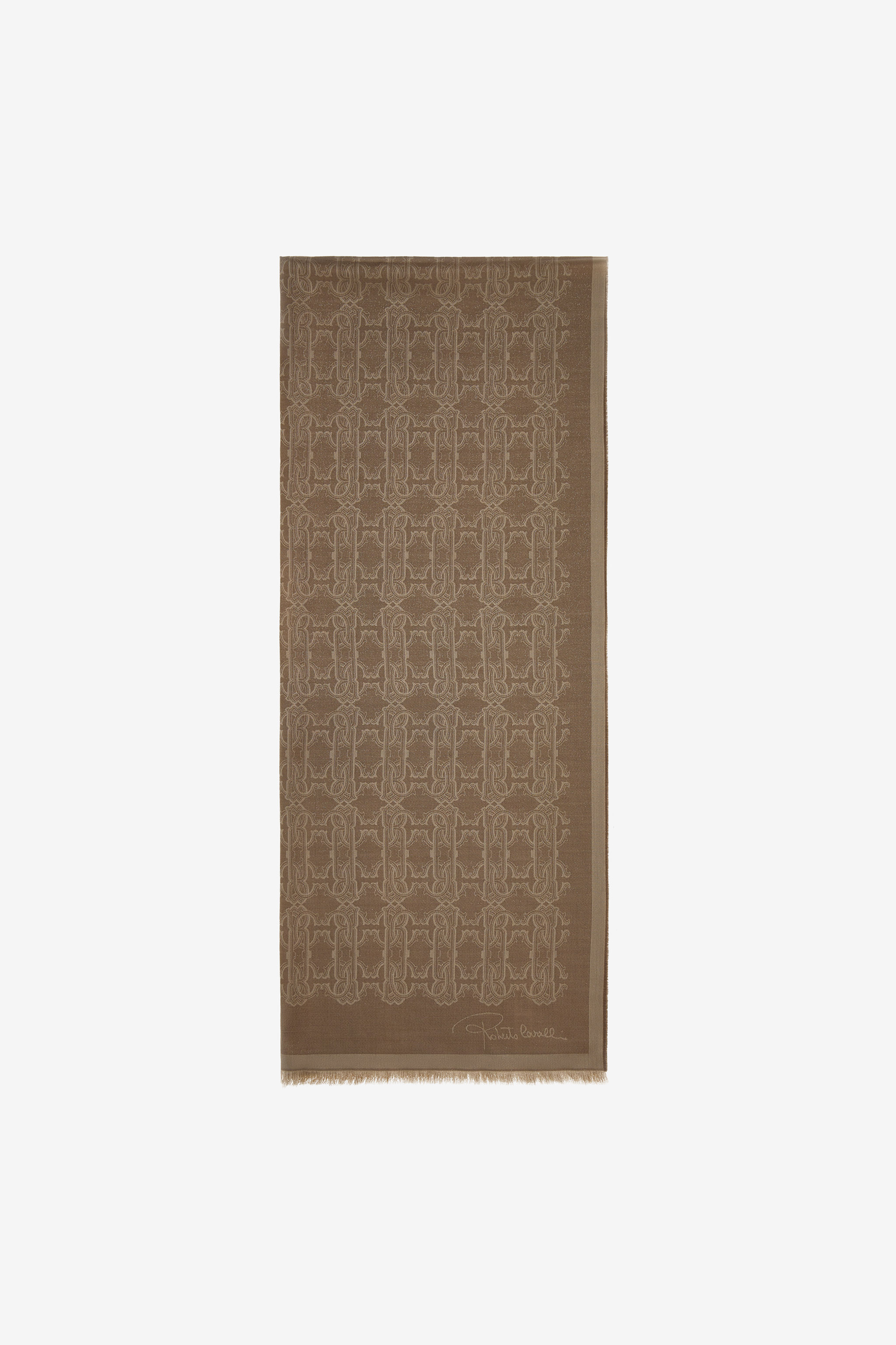 Roberto Cavalli Stole With Rc Monogram Print