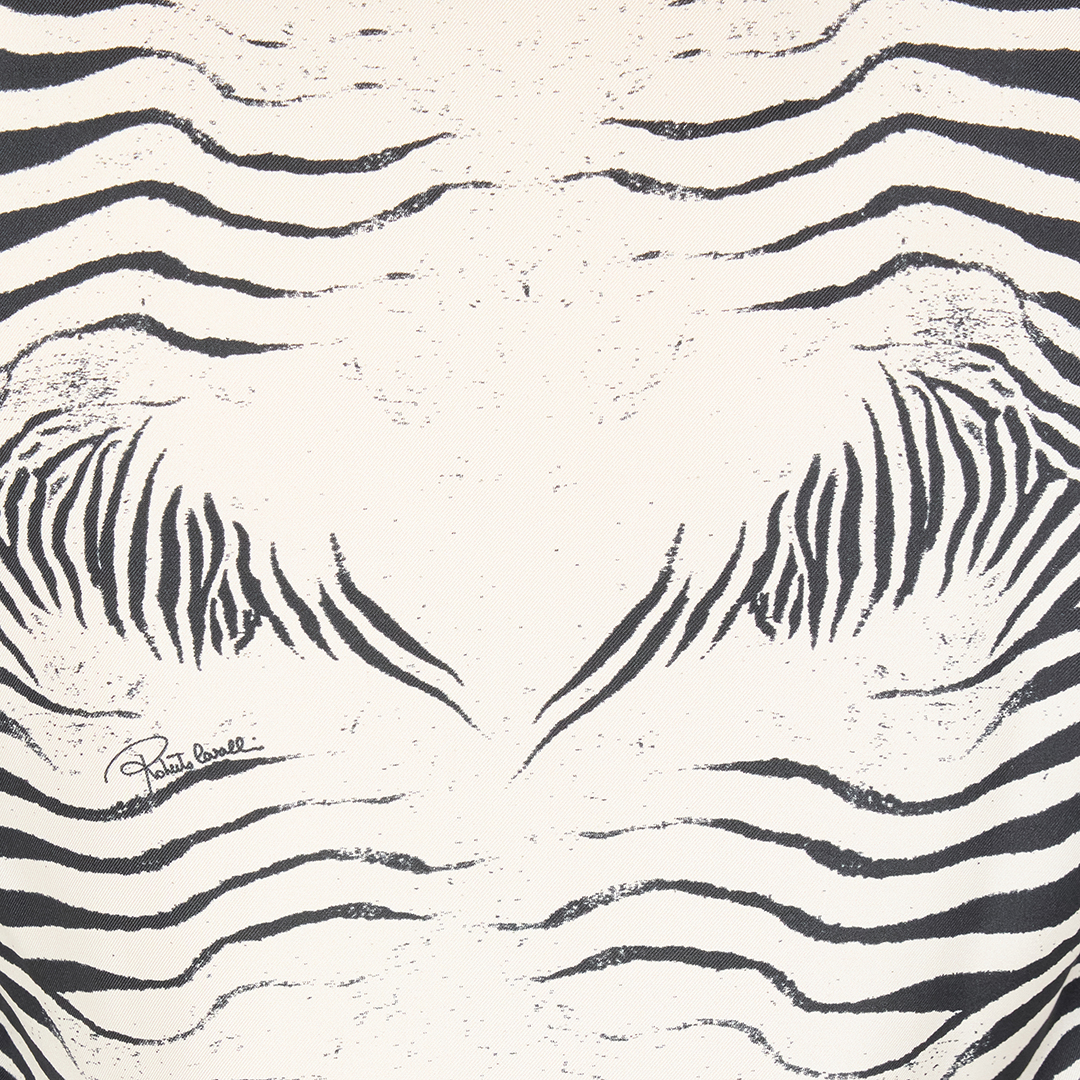 Roberto Cavalli Zebra Shirt In Black/white