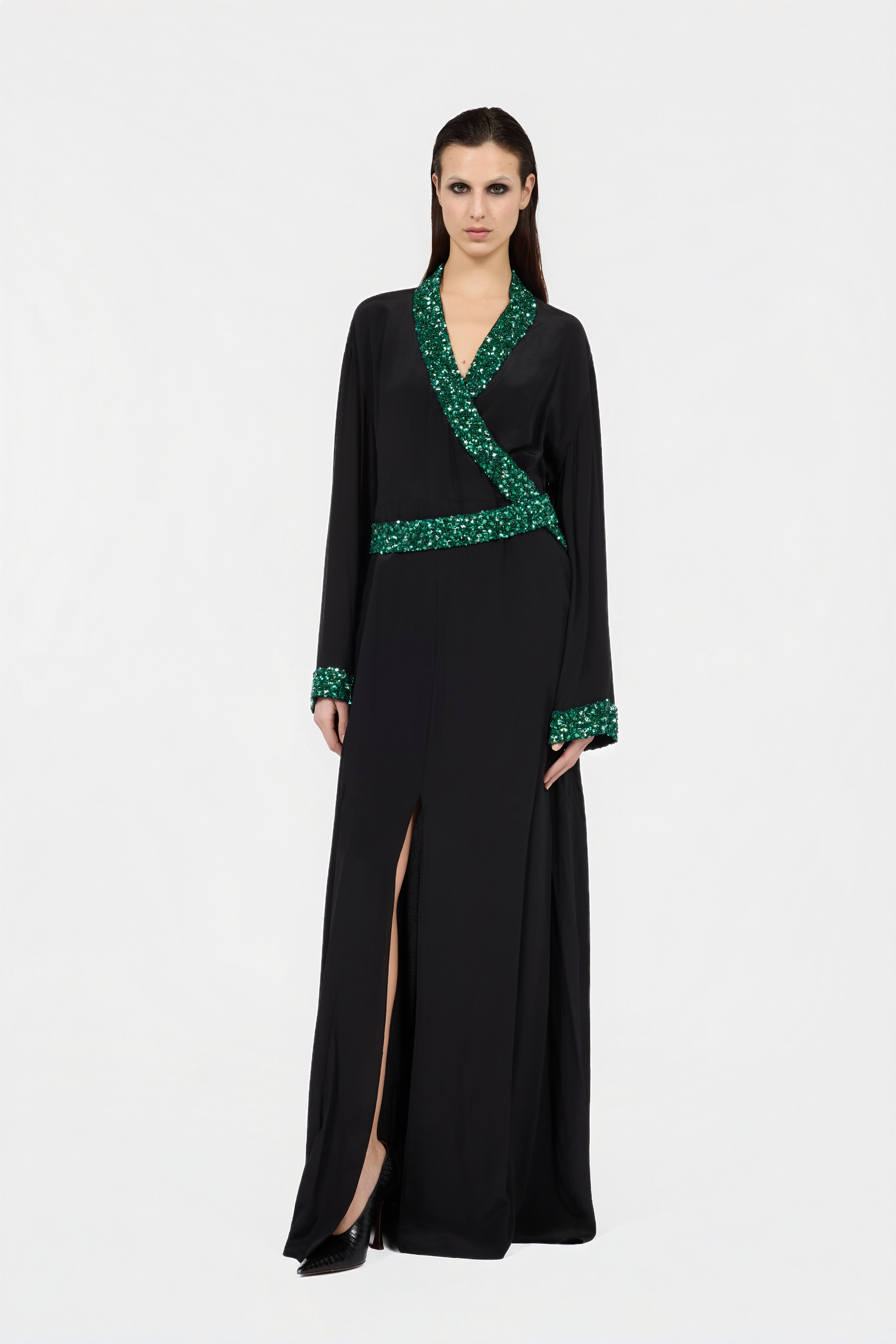 Roberto Cavalli Silk Maxi Dress with Embellished Detail | Thumbnail 2 Roberto Cavalli Silk Maxi Dress with Embellished Detail | Thumbnail 2