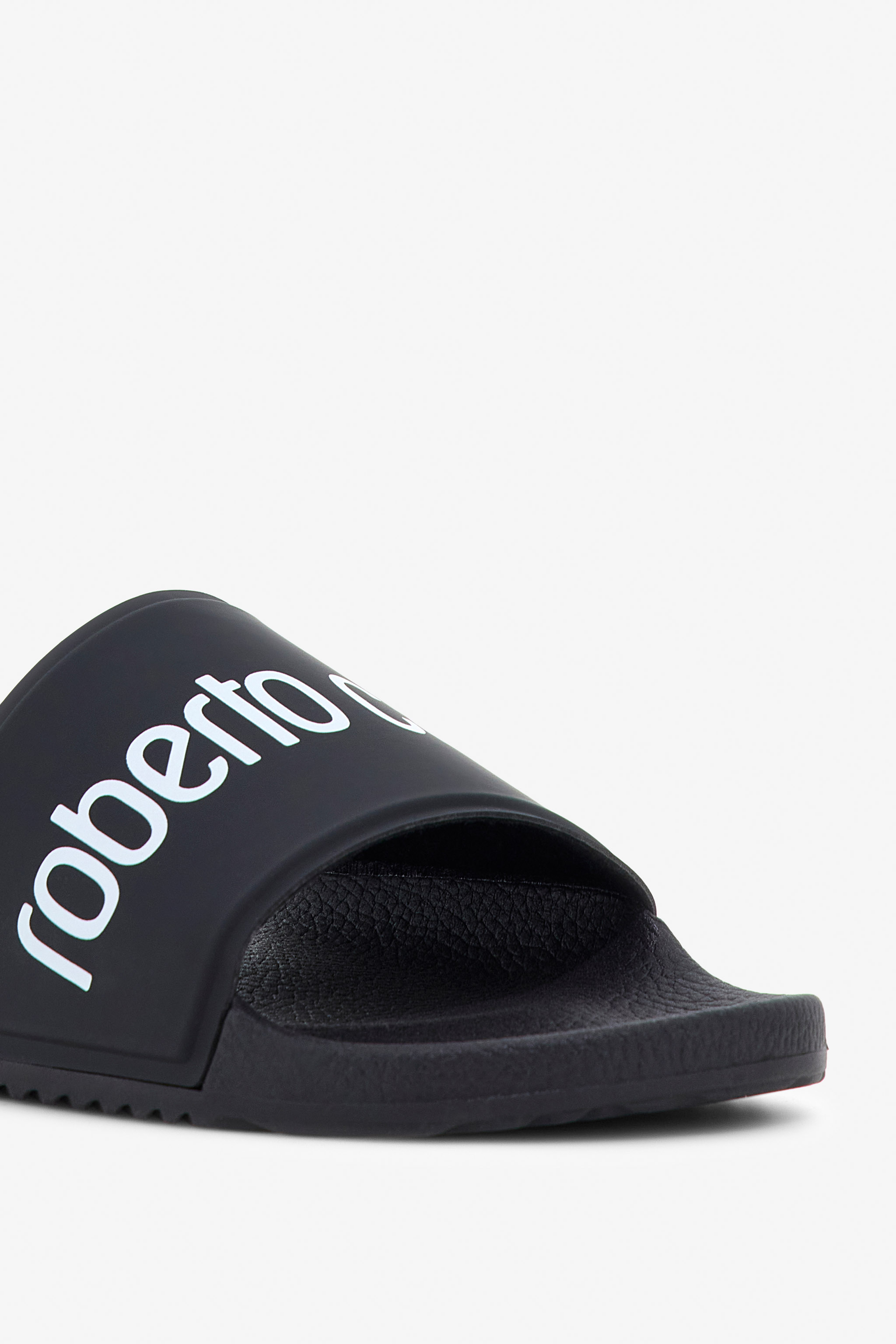 Roberto Cavalli Black Logo Slides In Black