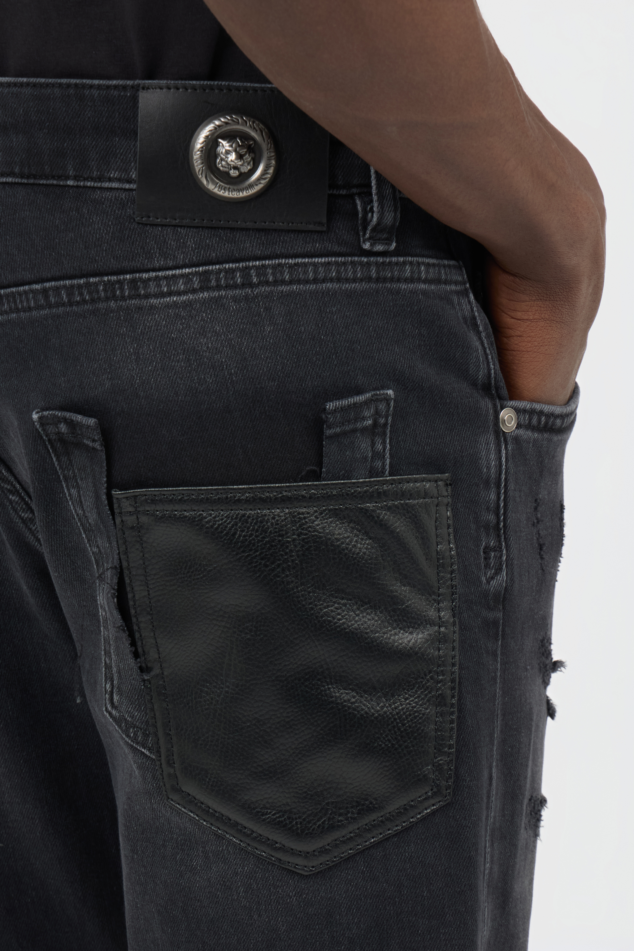 Roberto Cavalli Grey Denim Trousers | Thumbnail 5 Roberto Cavalli Grey Denim Trousers | Thumbnail 5