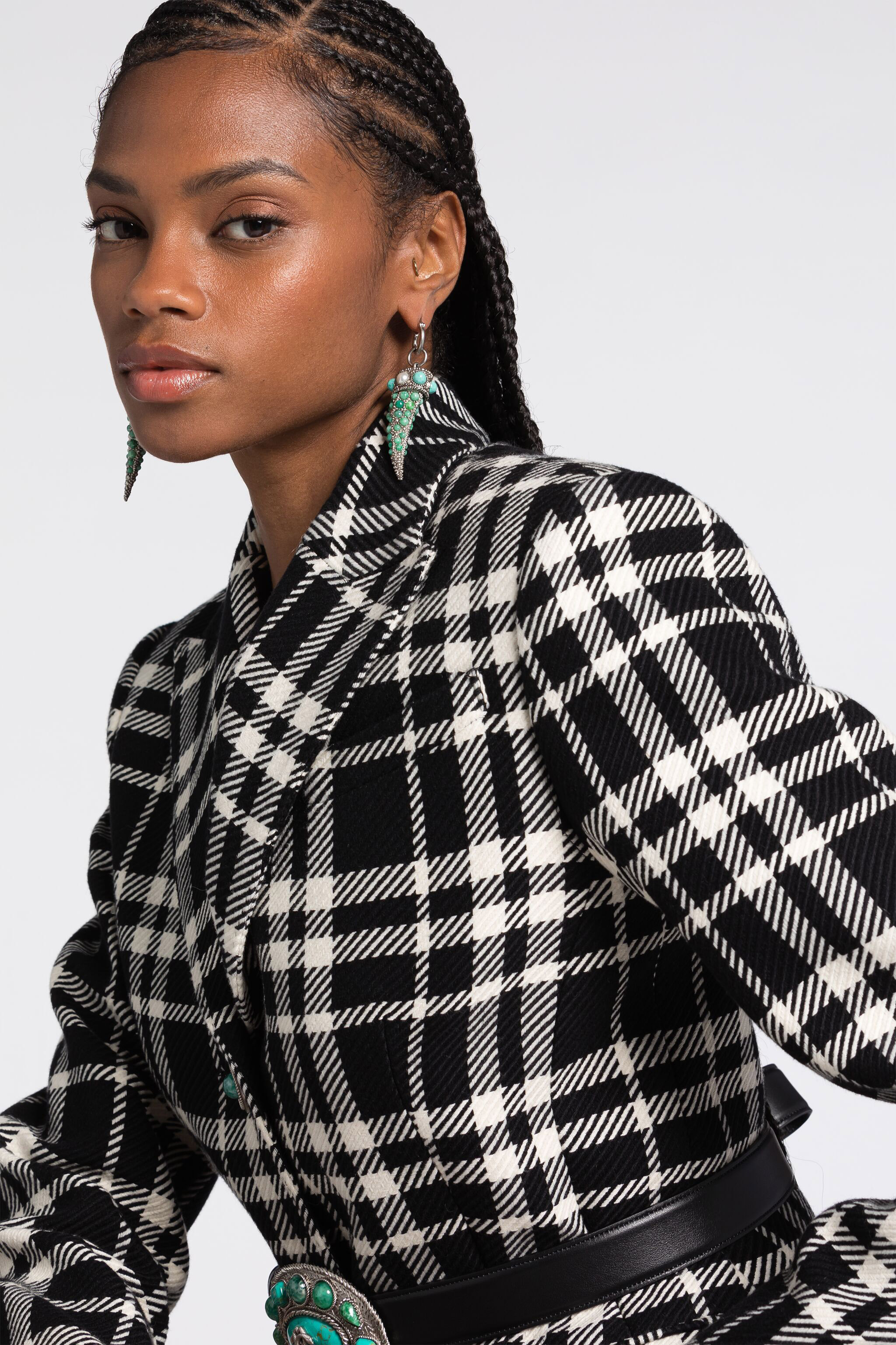 Tiger Tooth embellished earrings