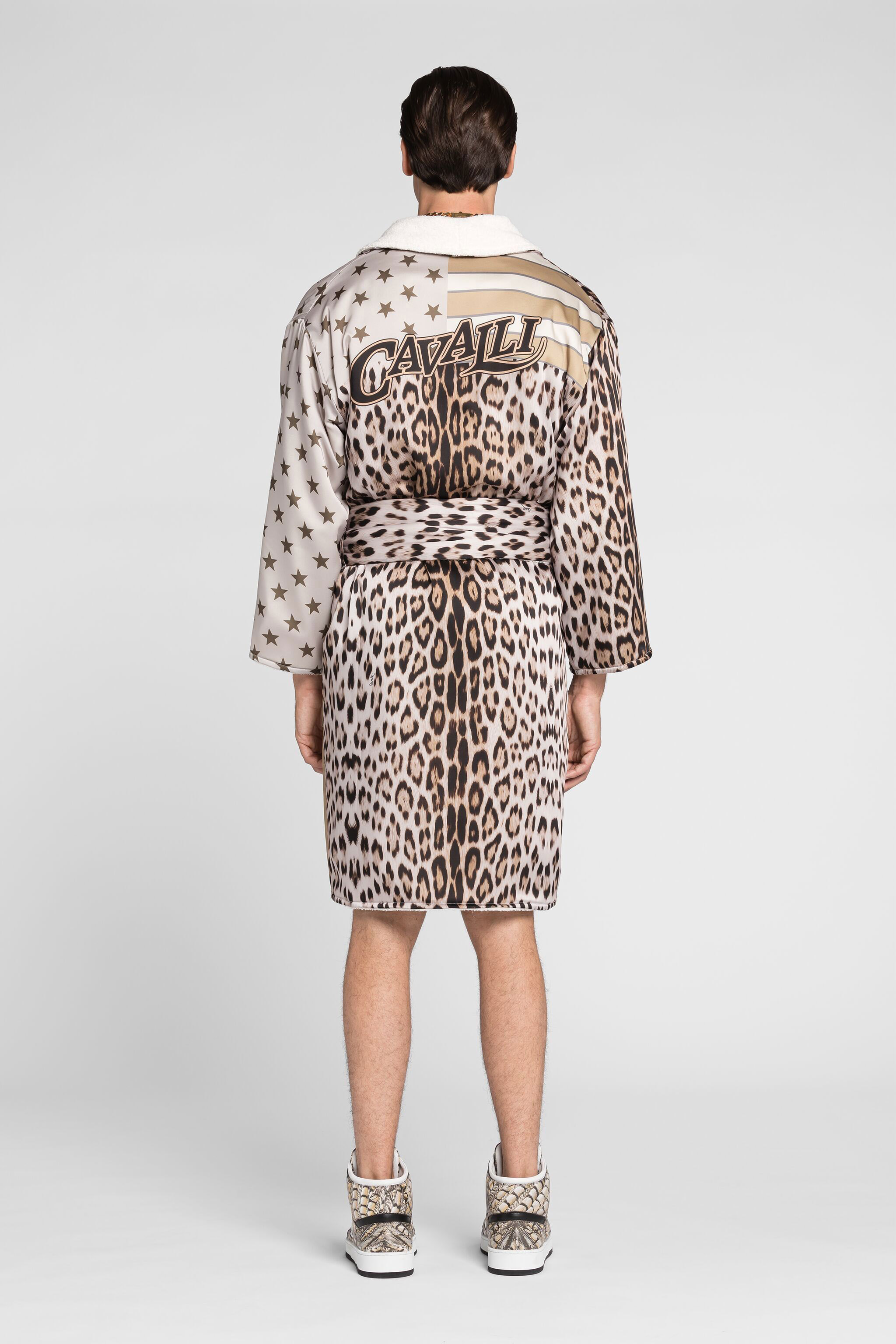 Animal-print bath robe