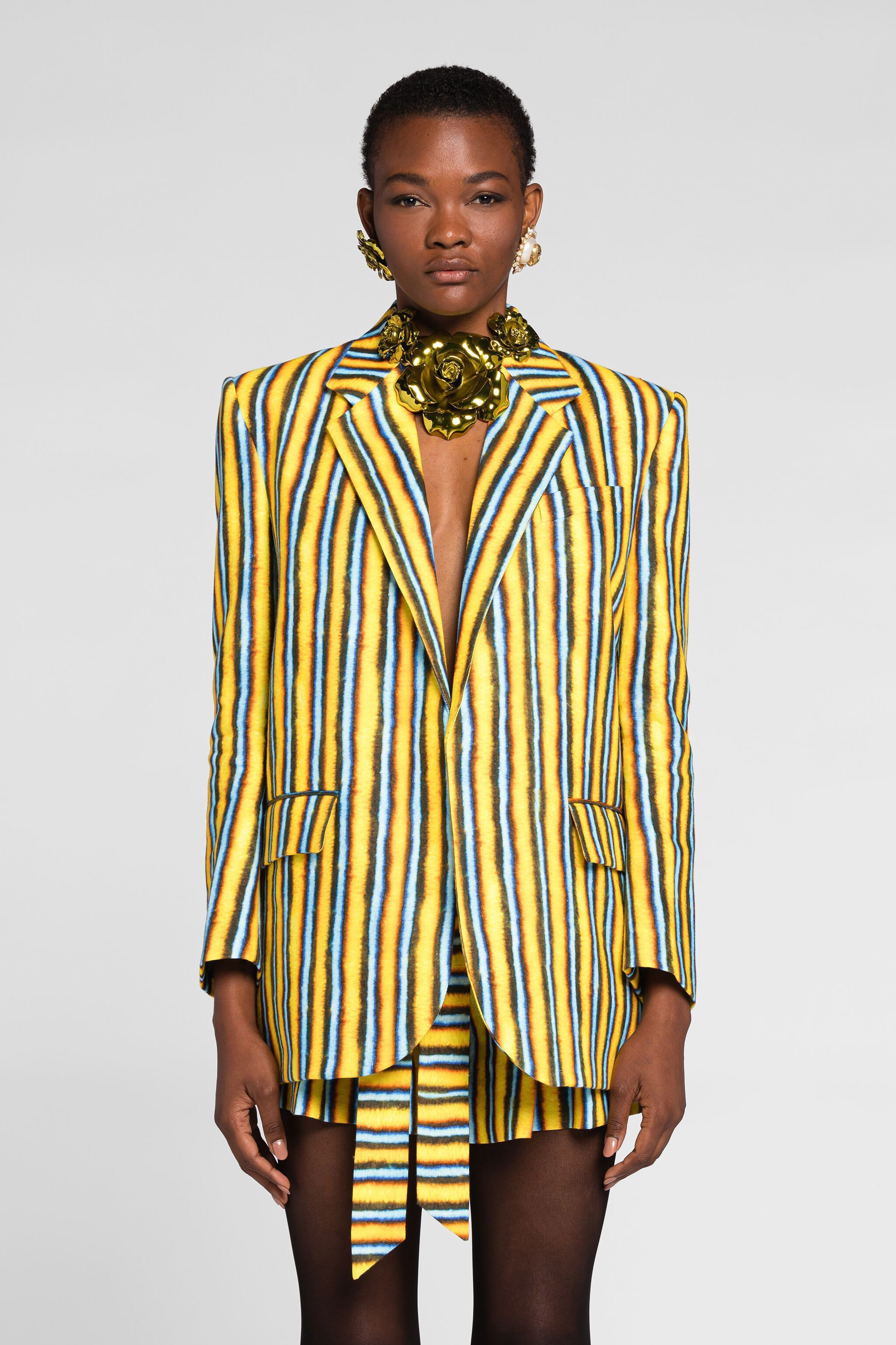 ROBERTO CAVALLI JACKE MIT BAIDERA-DRUCK