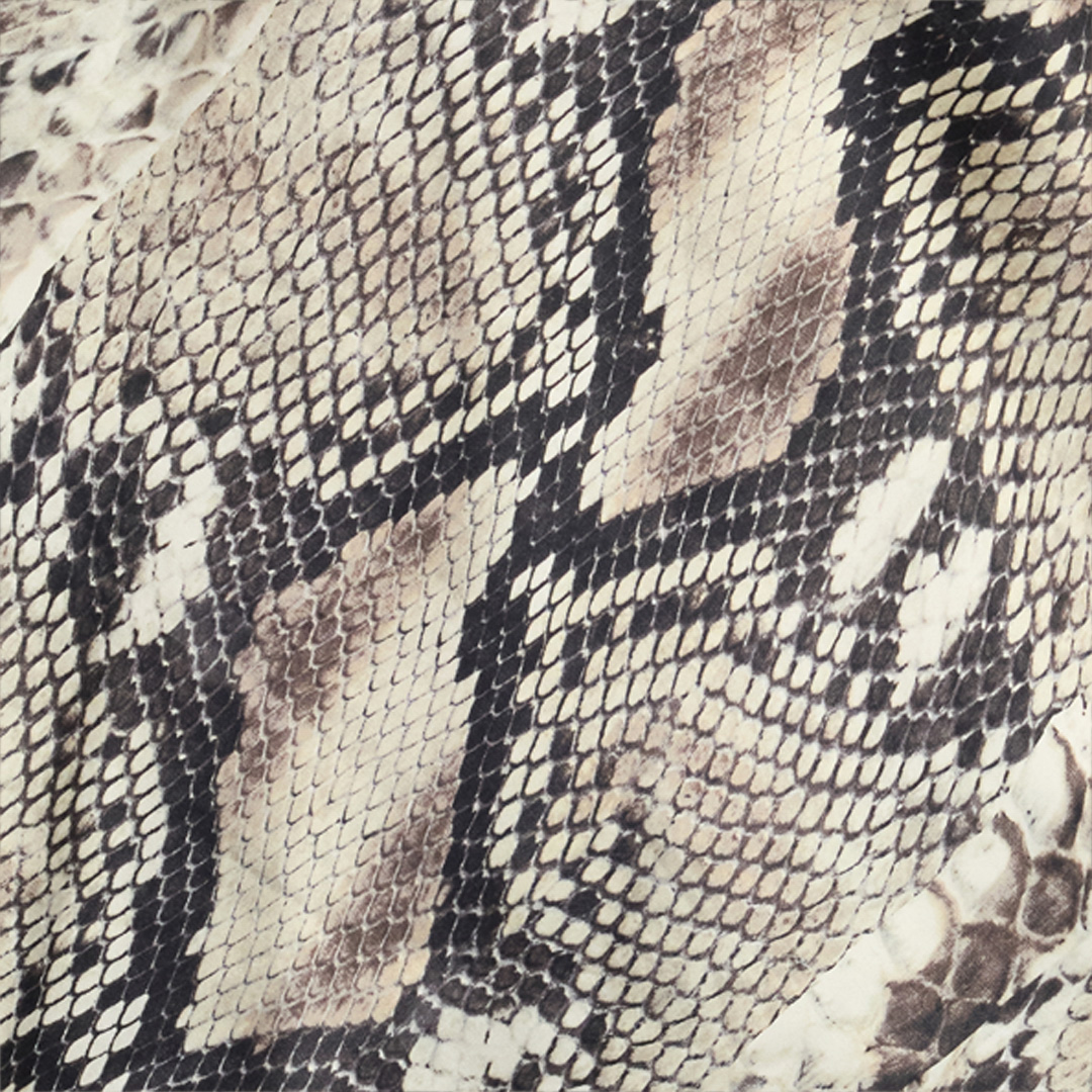 Silk Top With Python Print