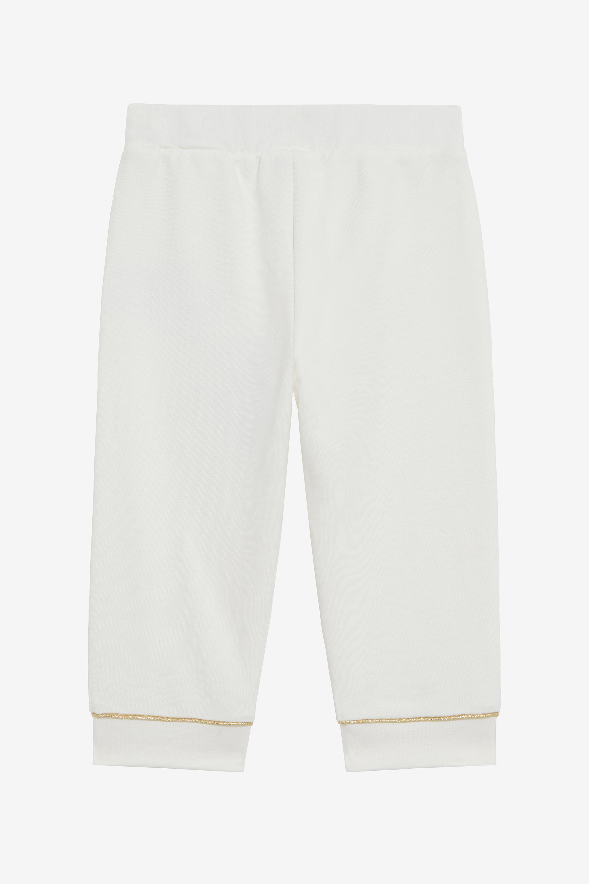 Roberto Cavalli Milk White Track Pants With Rc Monogram In White