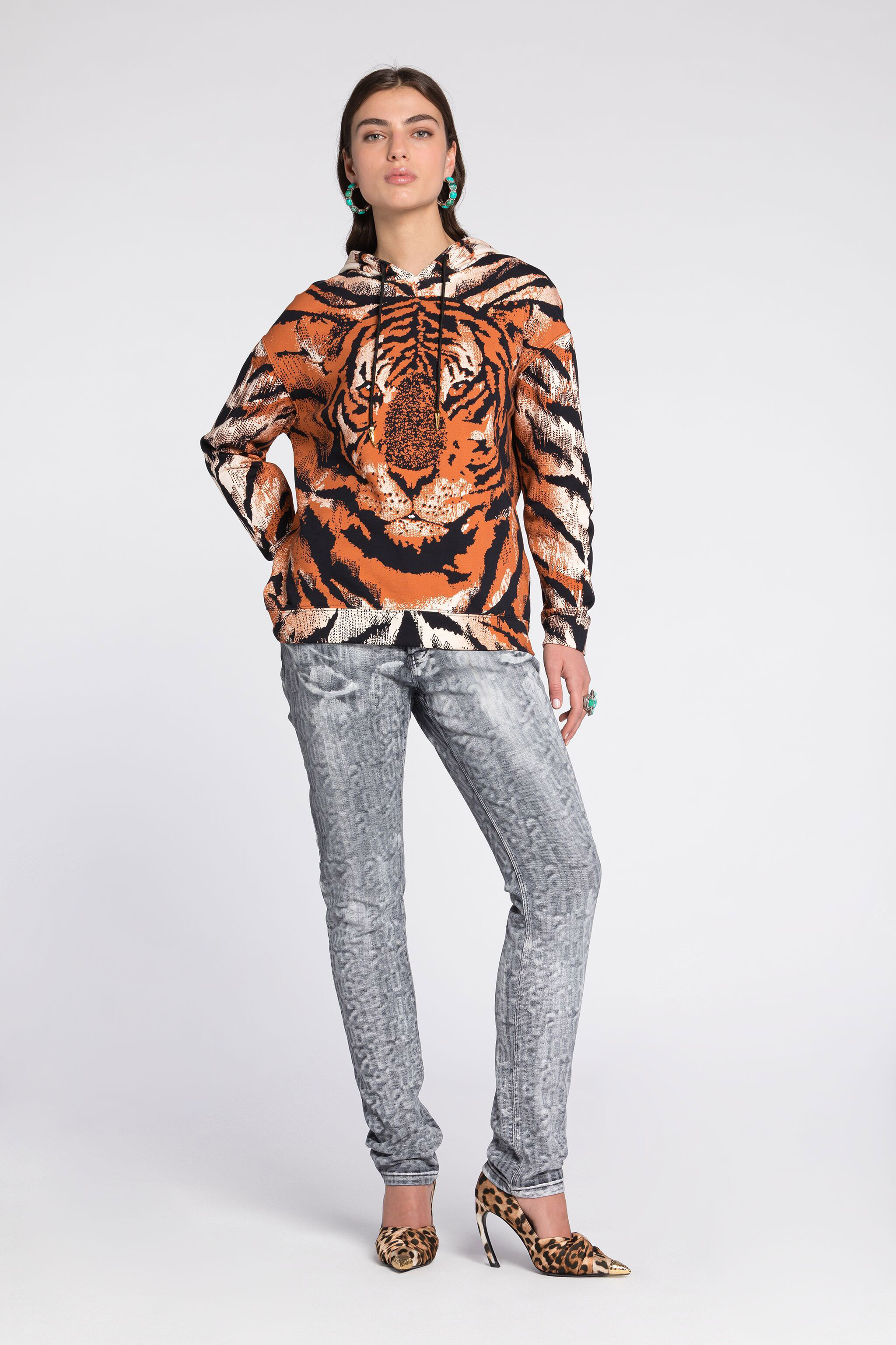 ROBERTO CAVALLI HOODIE MIT LOGO