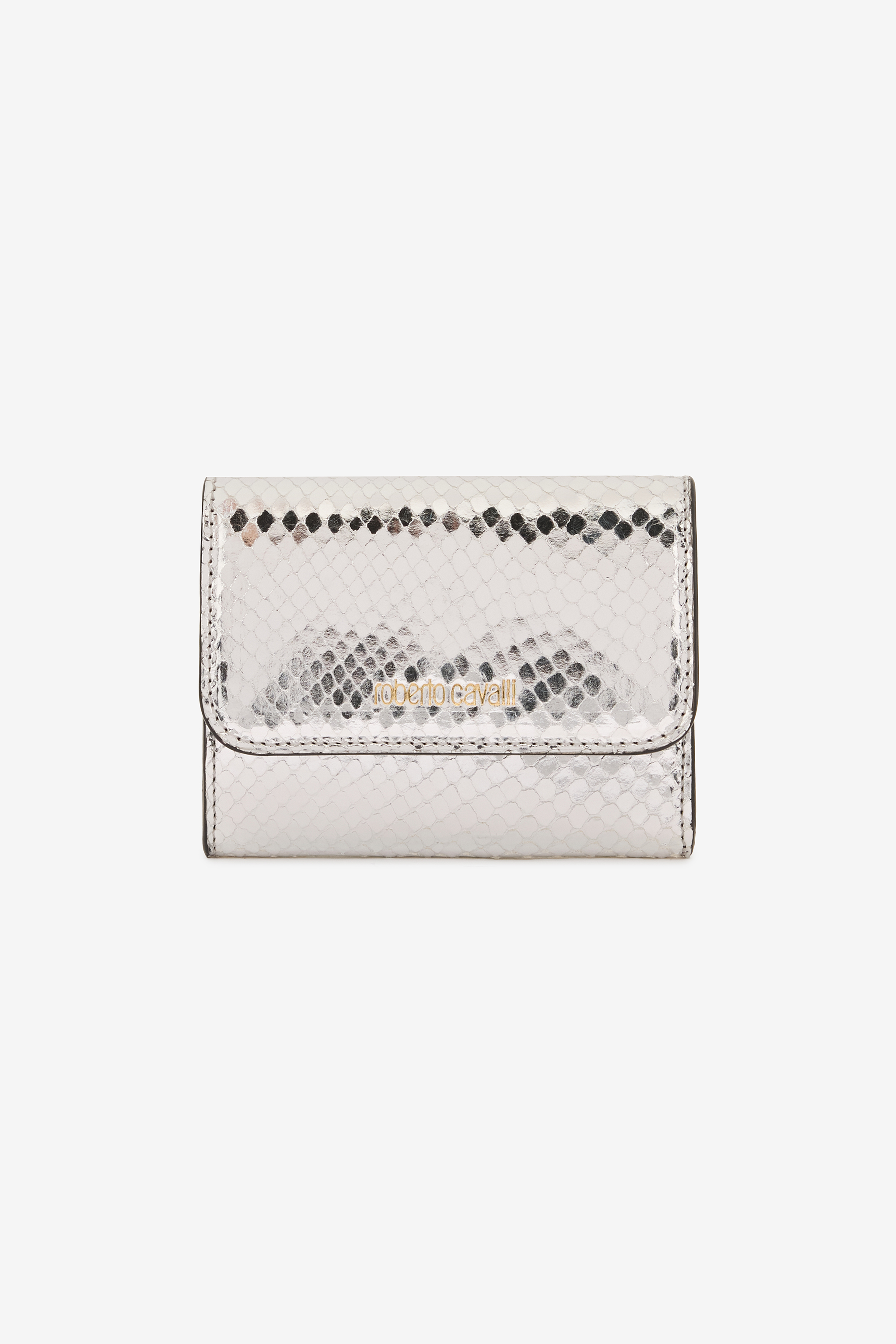 ROBERTO CAVALLI LAMINATED CARDHOLDER WITH SNAKE PRINT