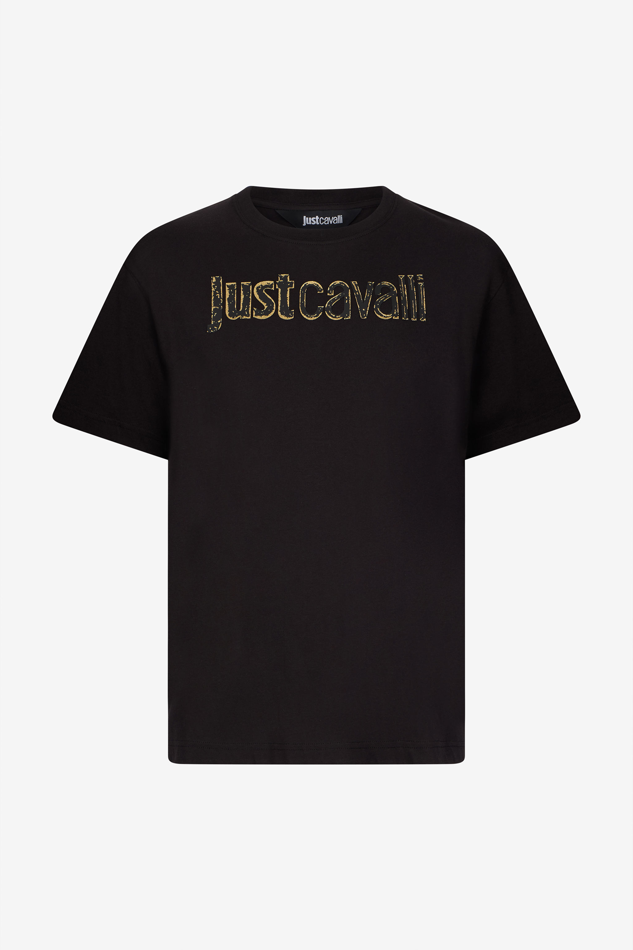 Black T-Shirt With Gold Logo