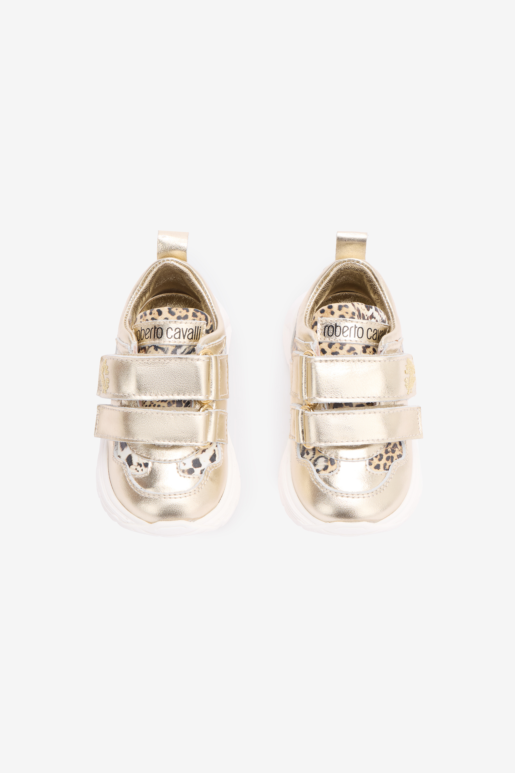 Roberto Cavalli Laminated Sneakers With Jaguar Skin Inserts
