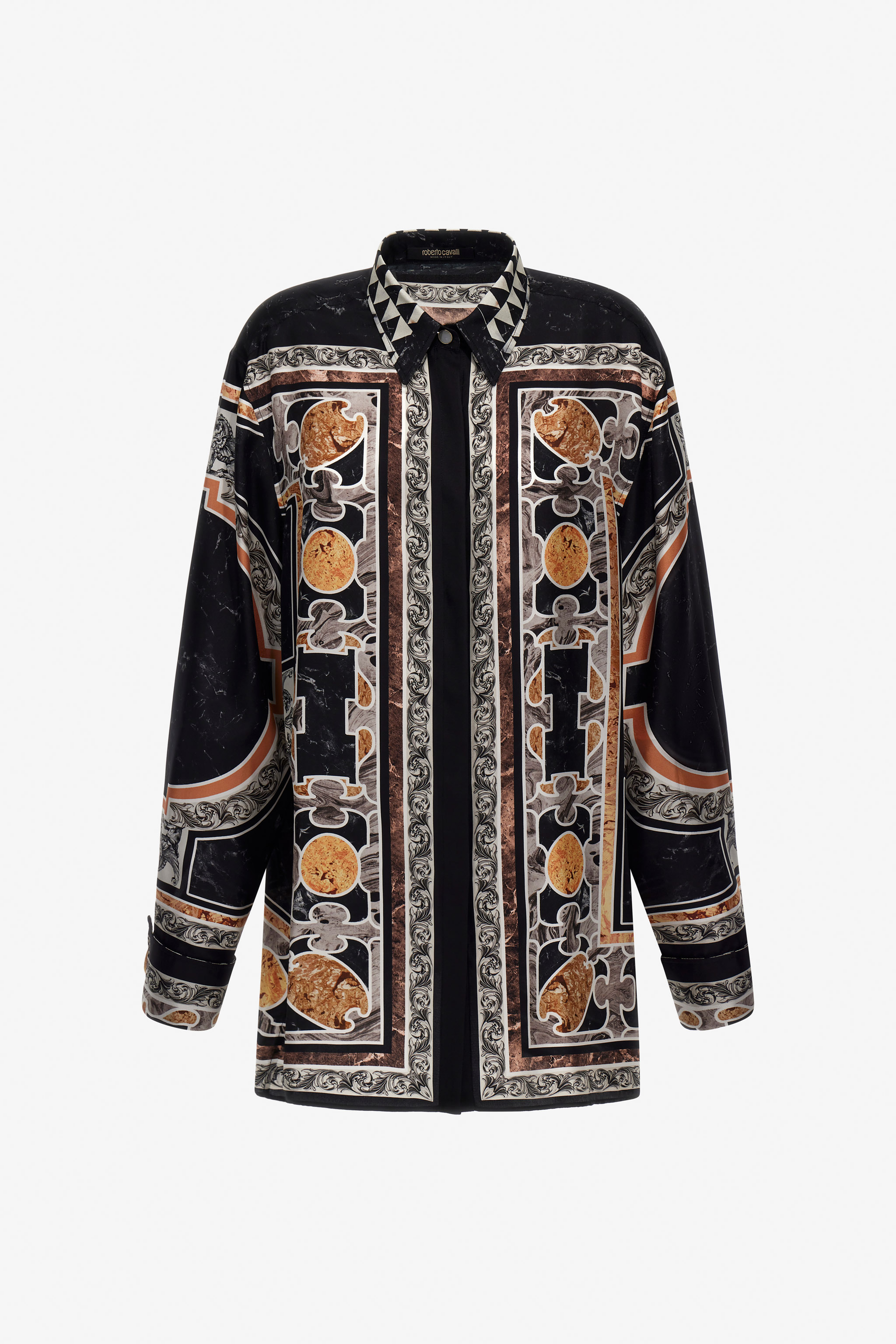 Roberto Cavalli Women's Gold Marble Print Dress - Dresses