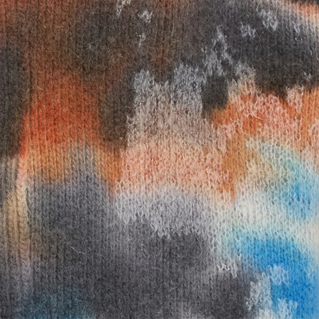 Multicolor sweater with Rusty Stain print