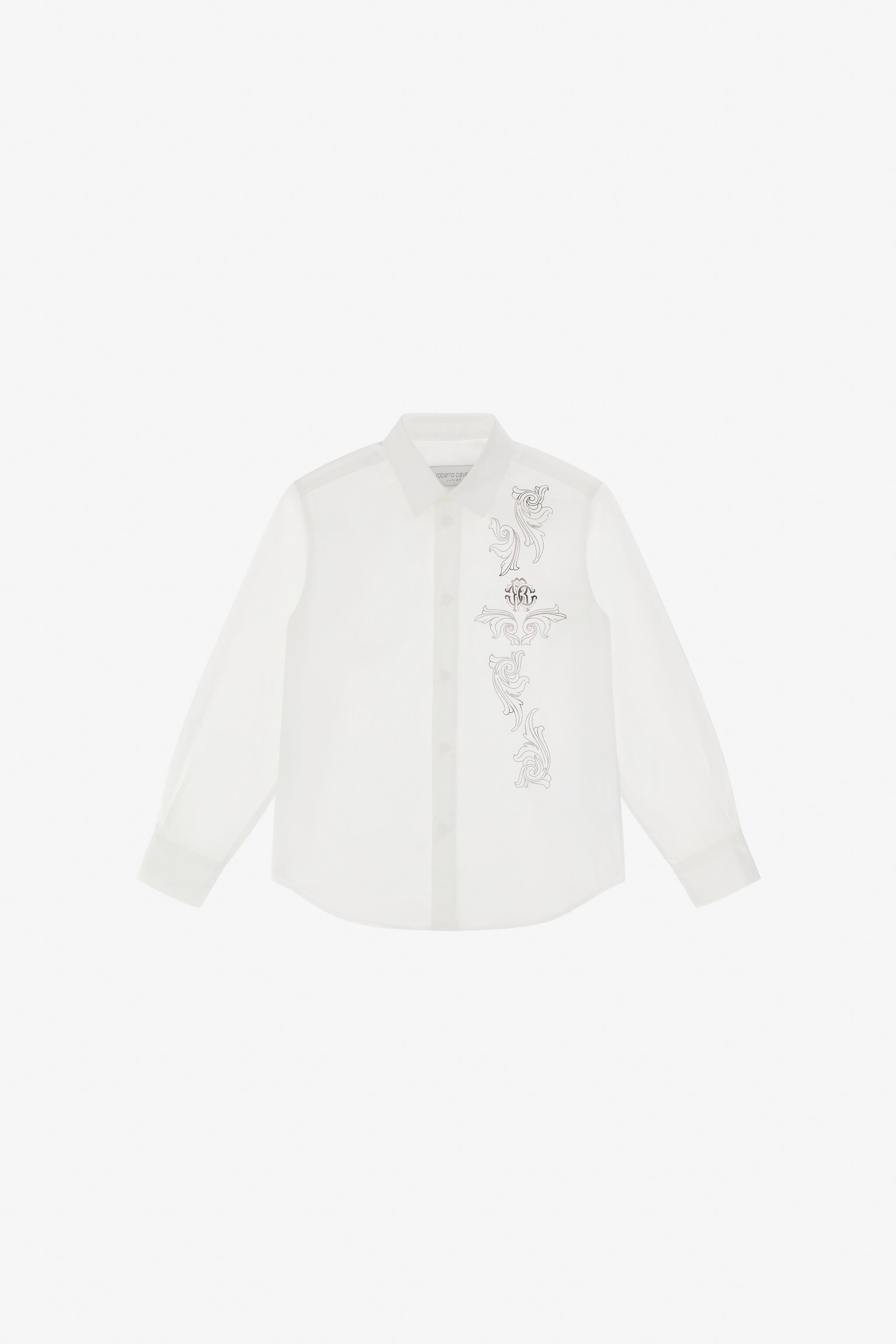 Baroque Embroidered White Shirt