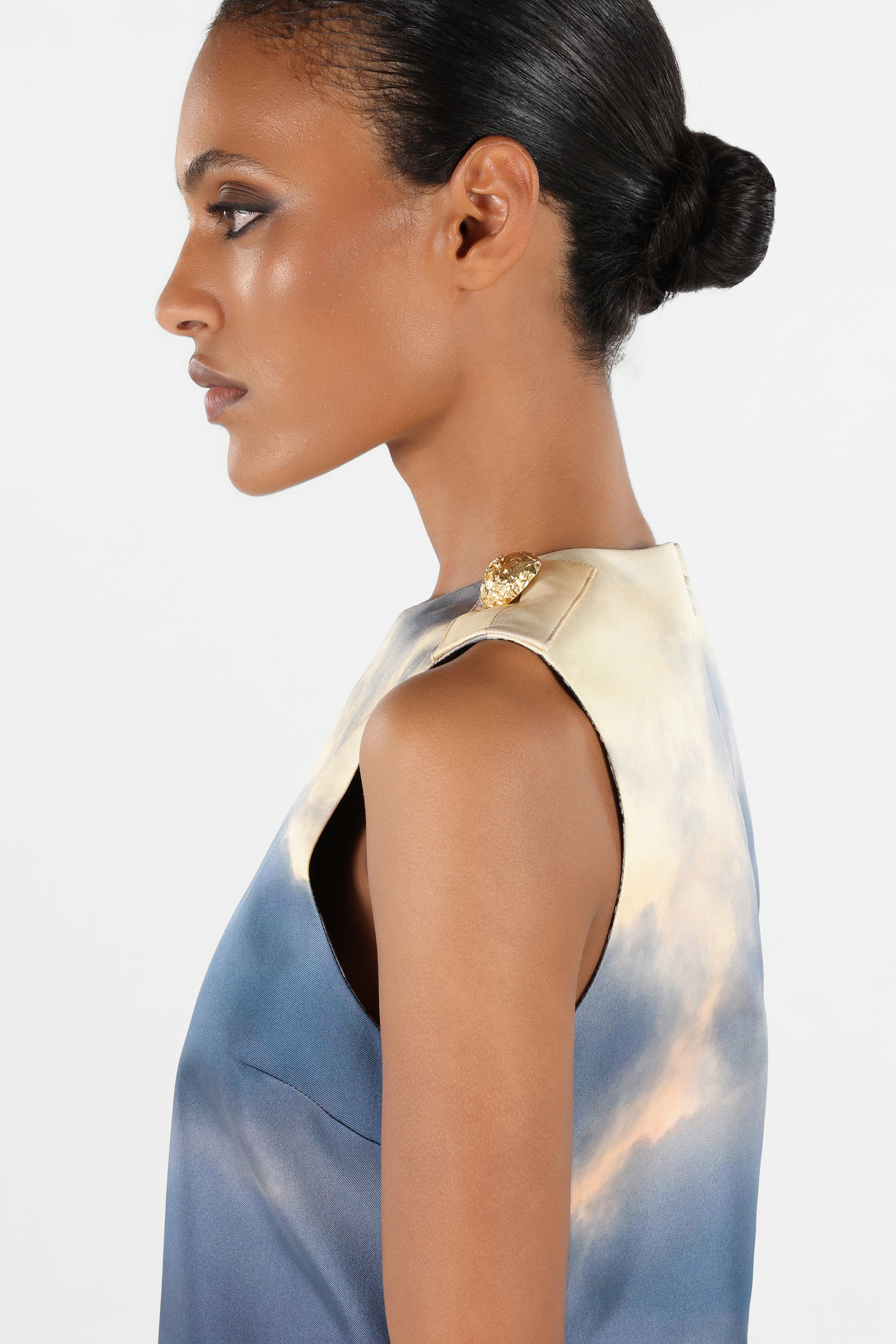 Roberto Cavalli Photograph-print Mini Dress In Blue