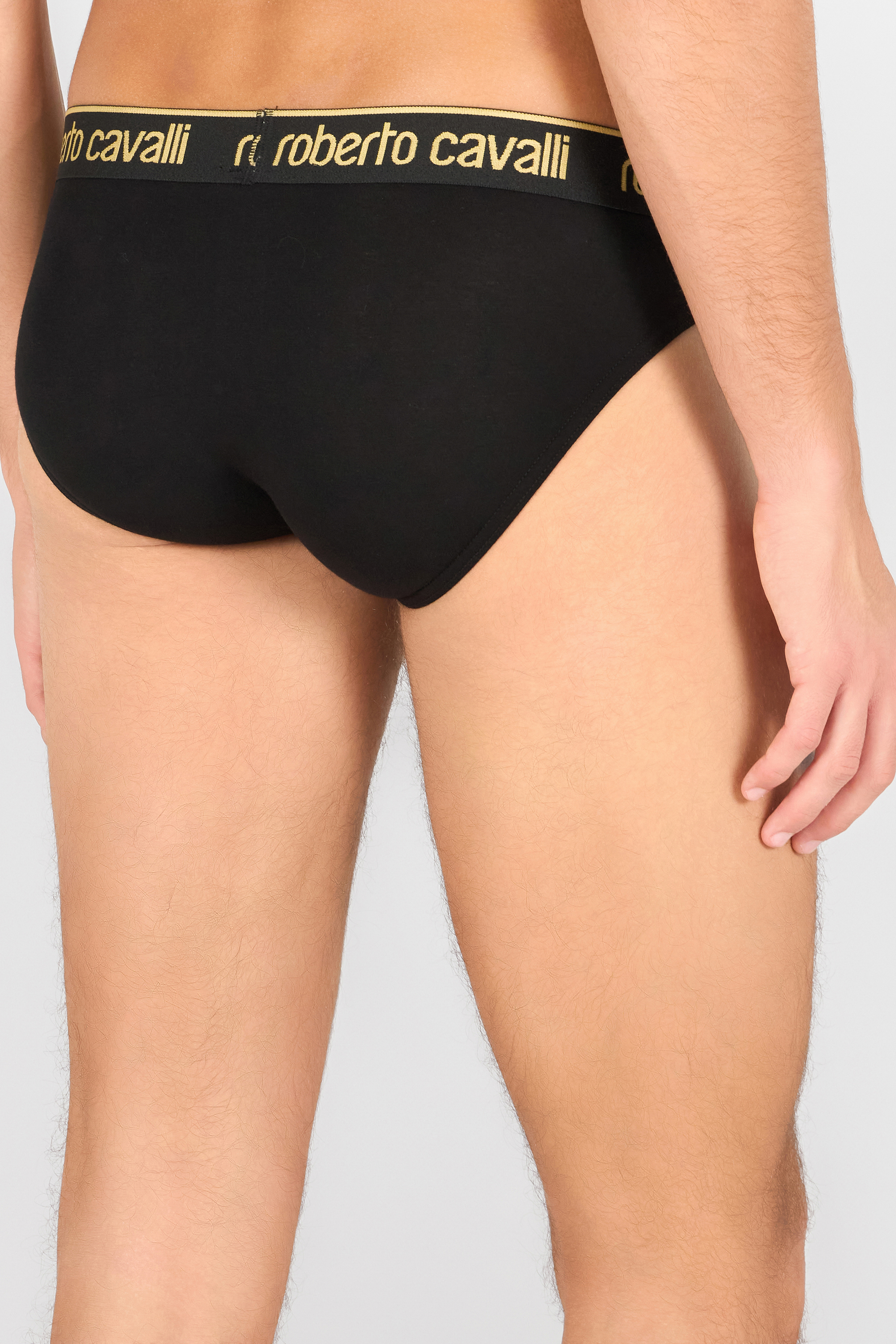 Roberto Cavalli Logo Briefs In Black