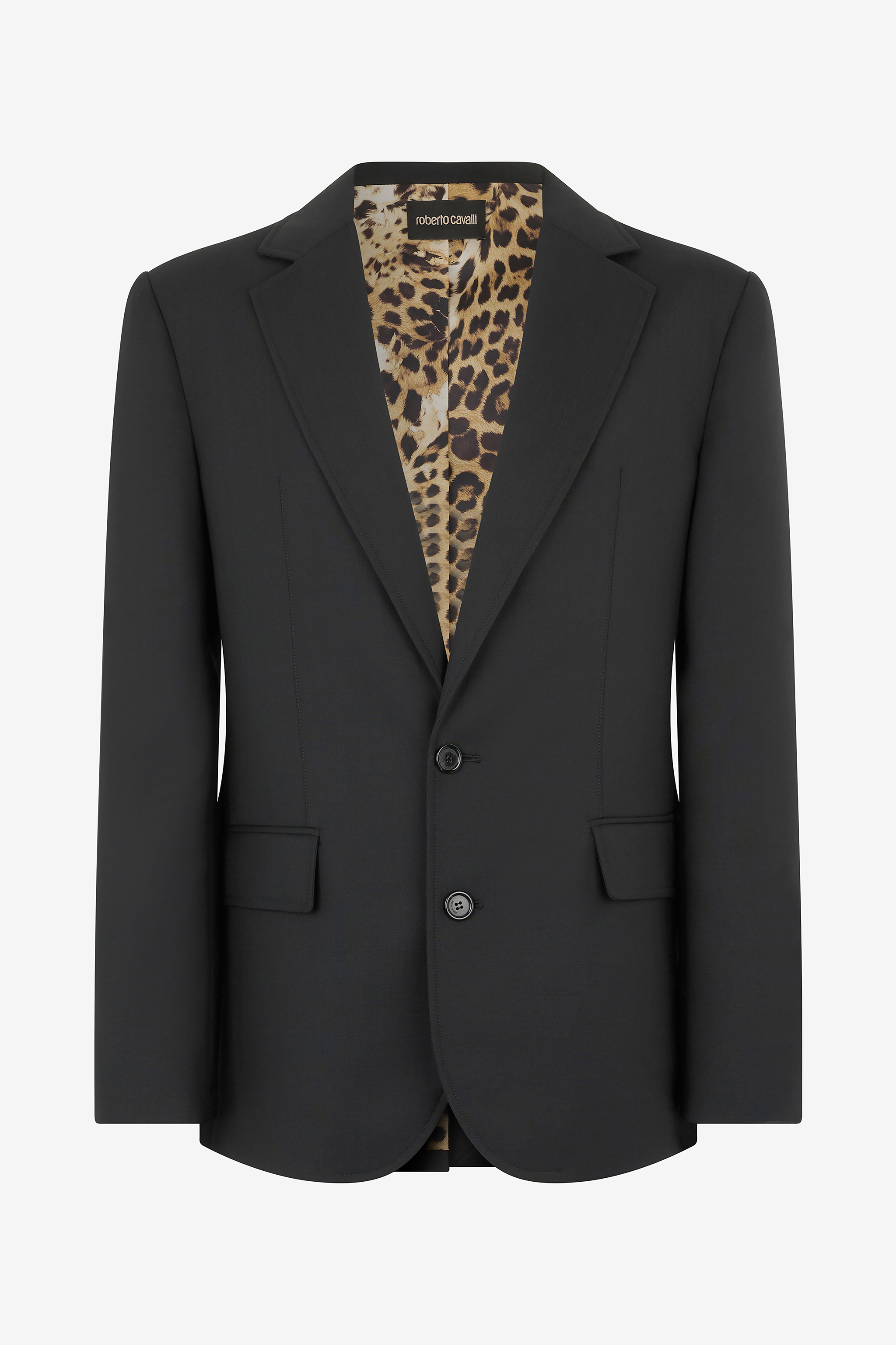Roberto Cavalli Men's Black Virgin Wool Jacket - Coats & Jackets