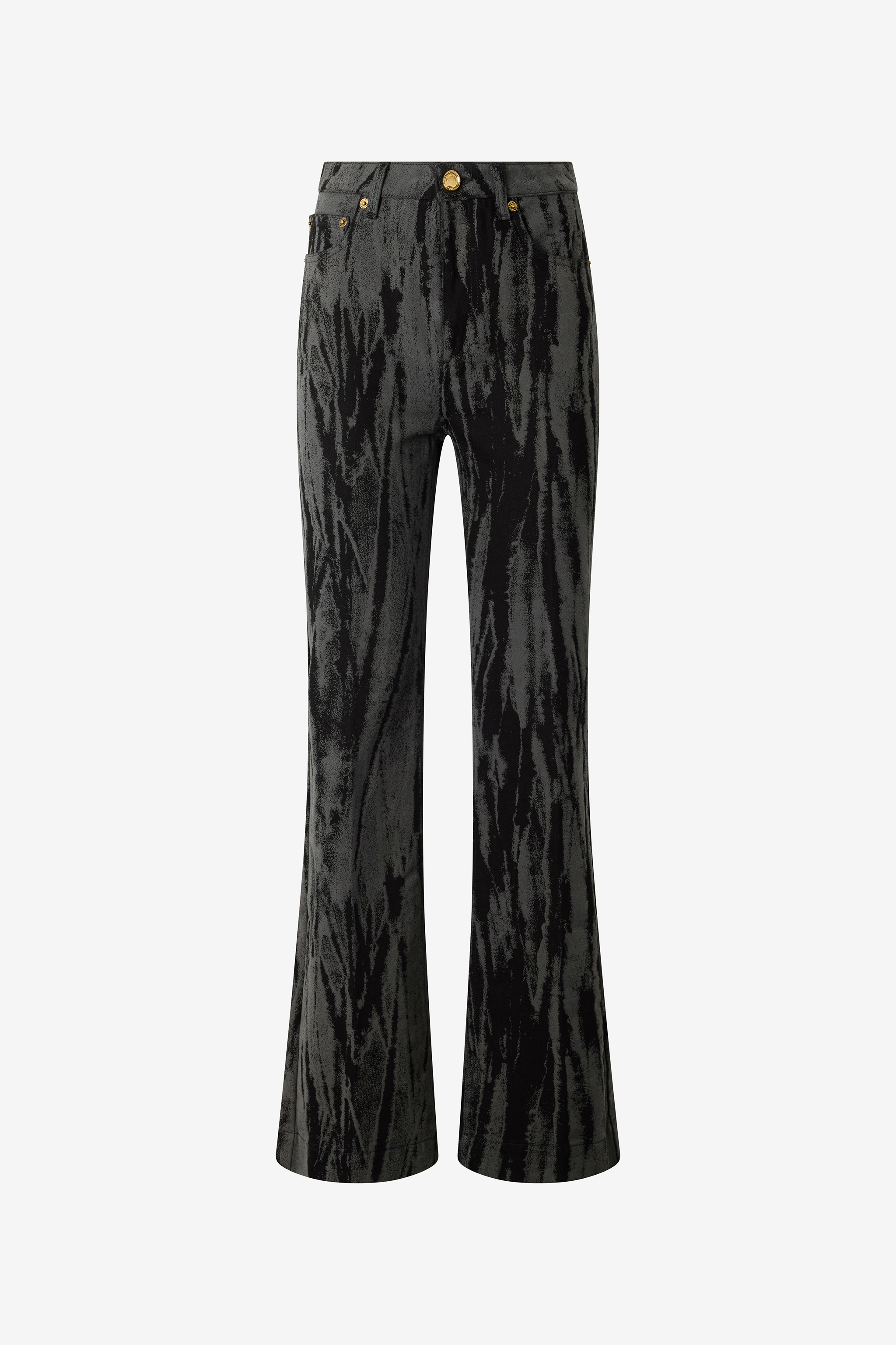 Roberto Cavalli Black Denim Jeans With A Streak Effect In Black