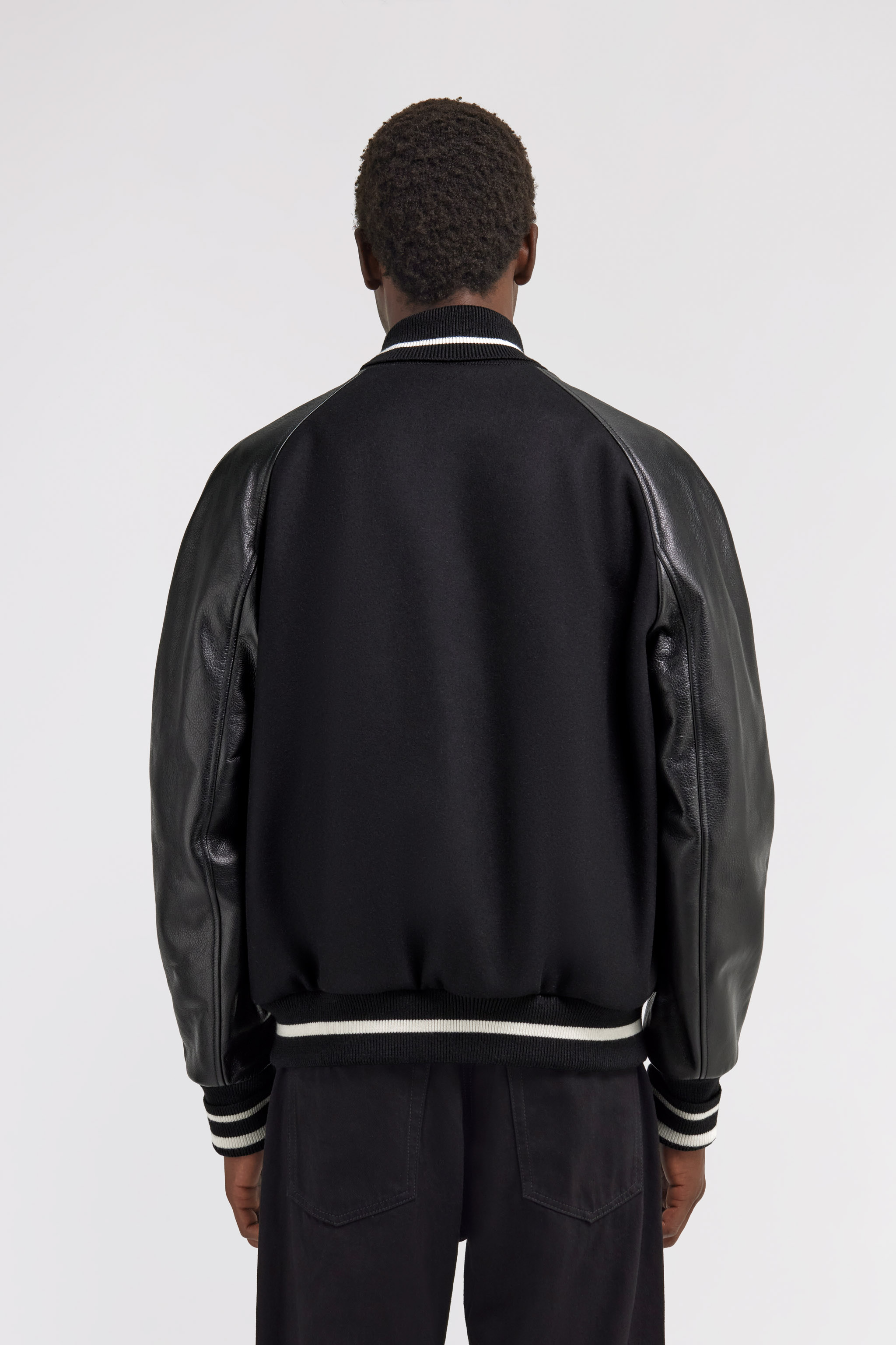 Roberto Cavalli Contrast-panel Bomber Jacket In Black