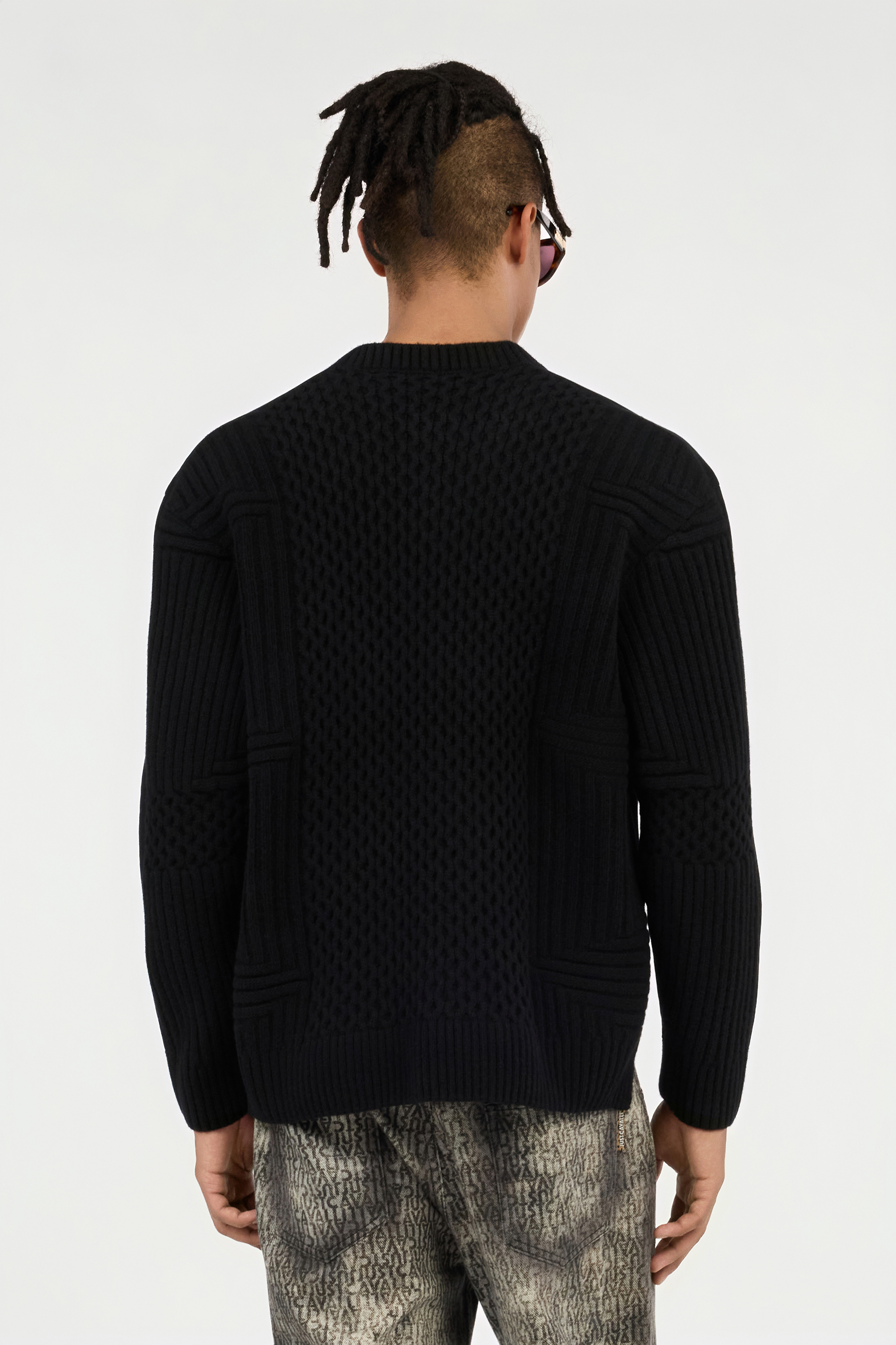 Black Sweater With Embossed Logo
