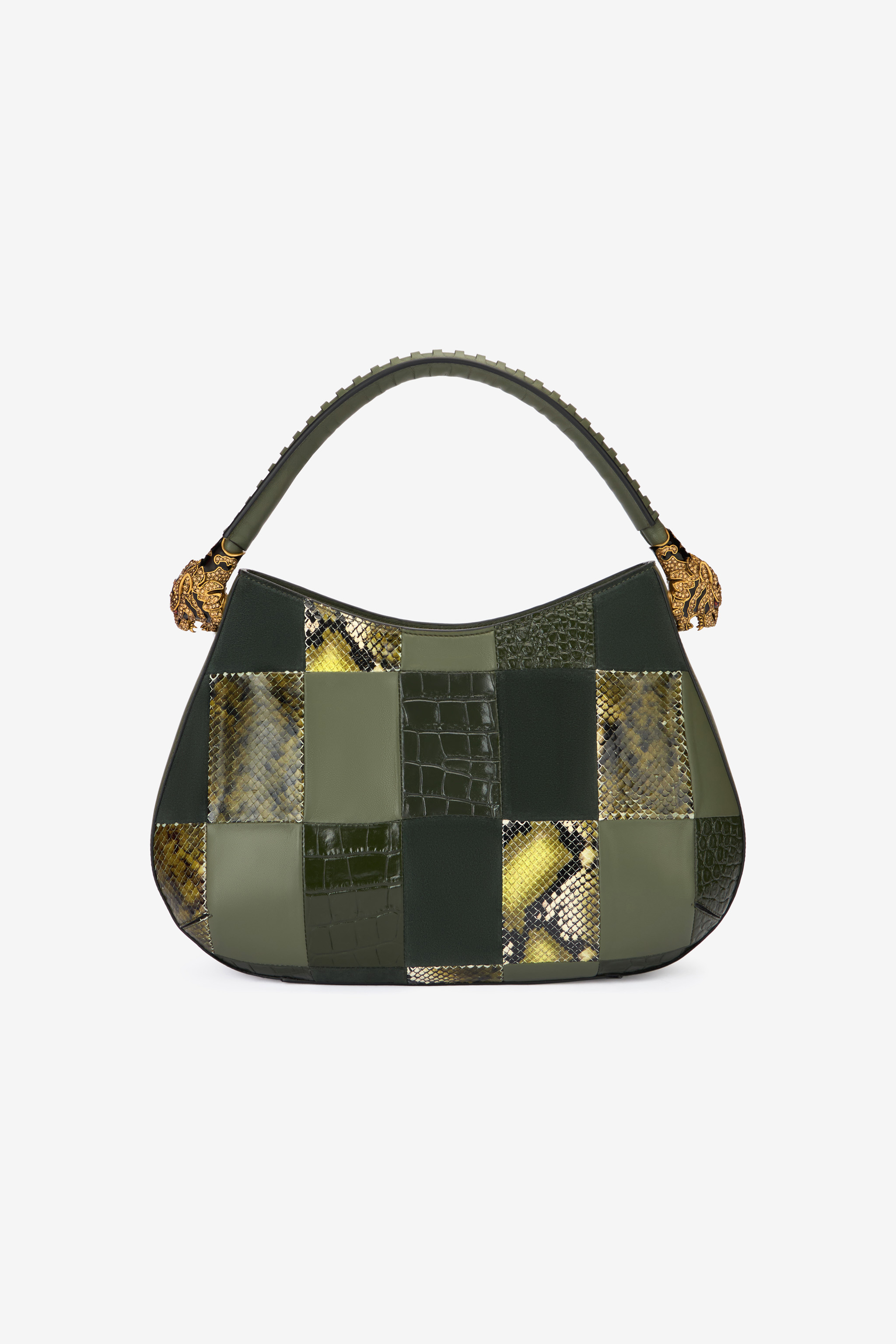 ROBERTO CAVALLI HOBO ROAR BAG MIT PATCHWORK 