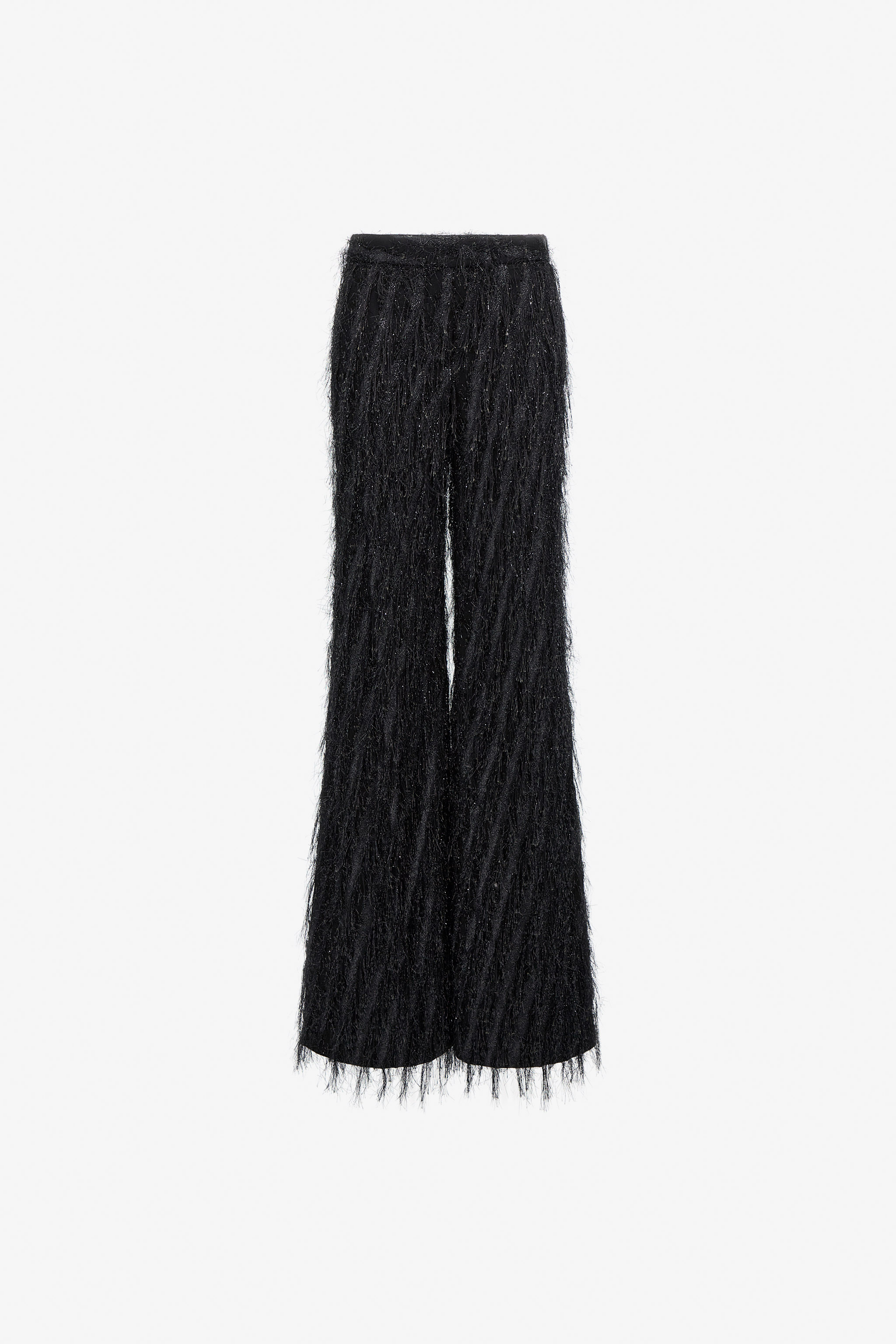 Roberto Cavalli Lurex Trousers In Black