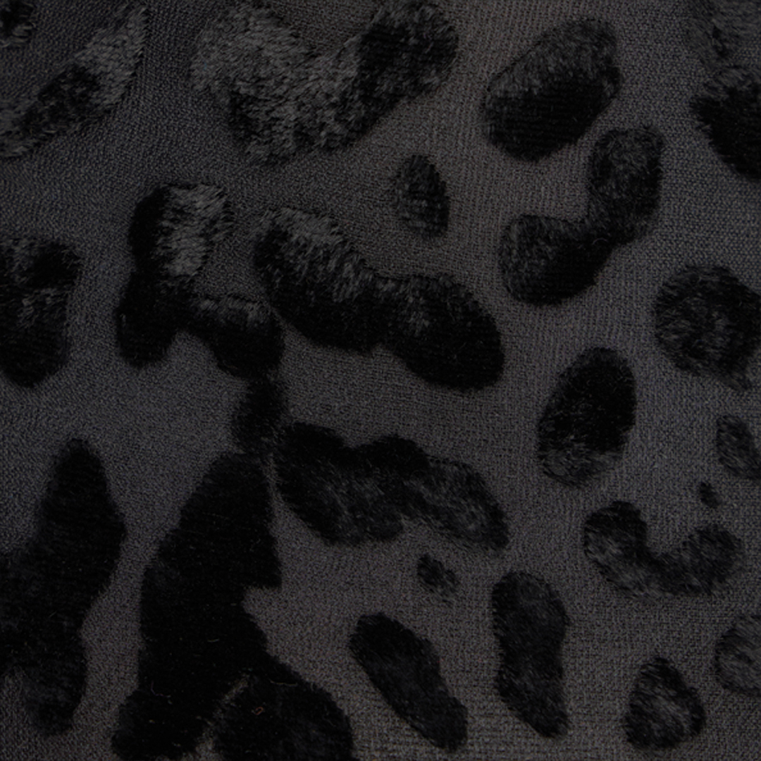 Roberto Cavalli Black Slippers With Jaguar Skin Print In Black