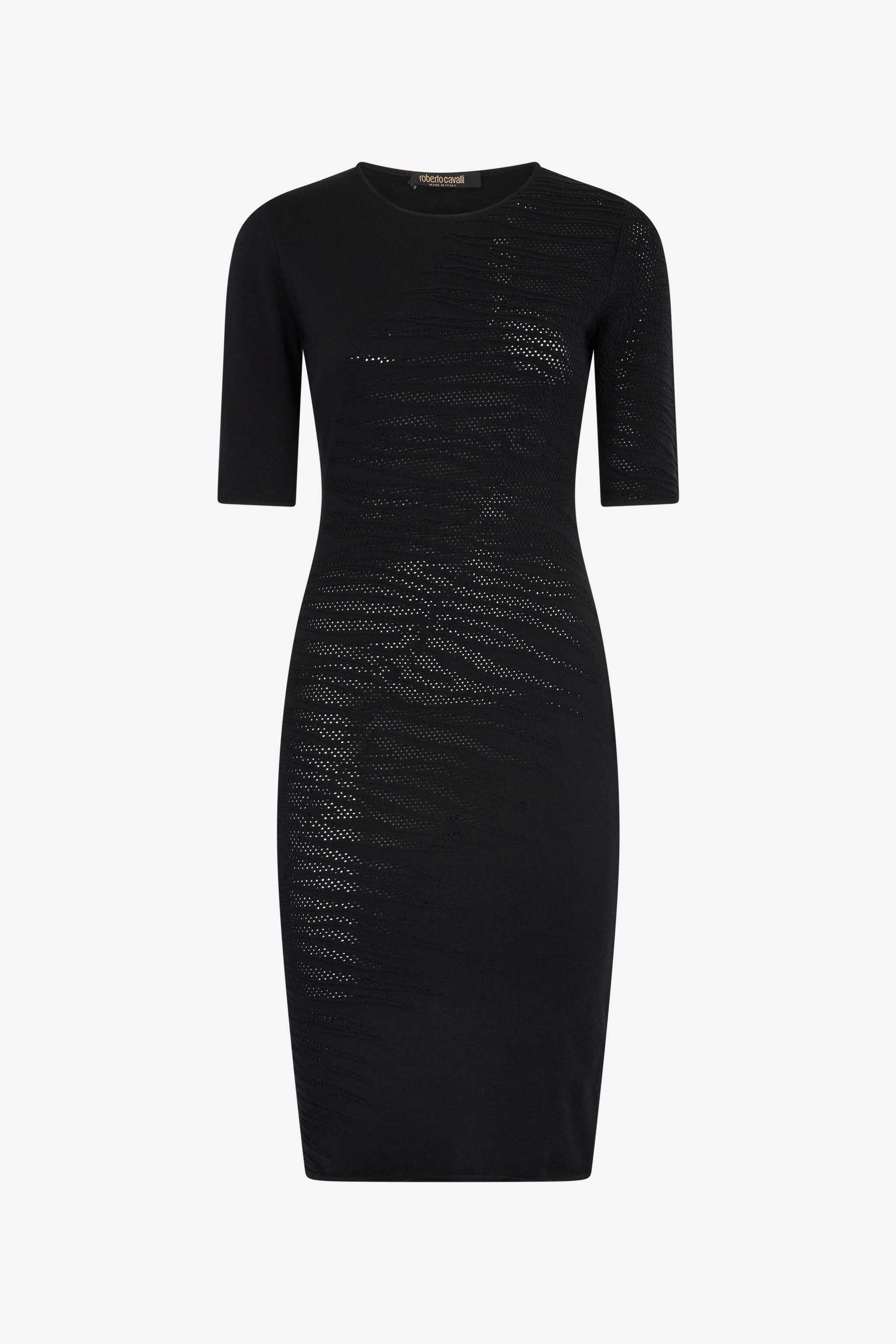 ROBERTO CAVALLI MIDIKLEID MIT PERFORATION WHITE TIGRESSE