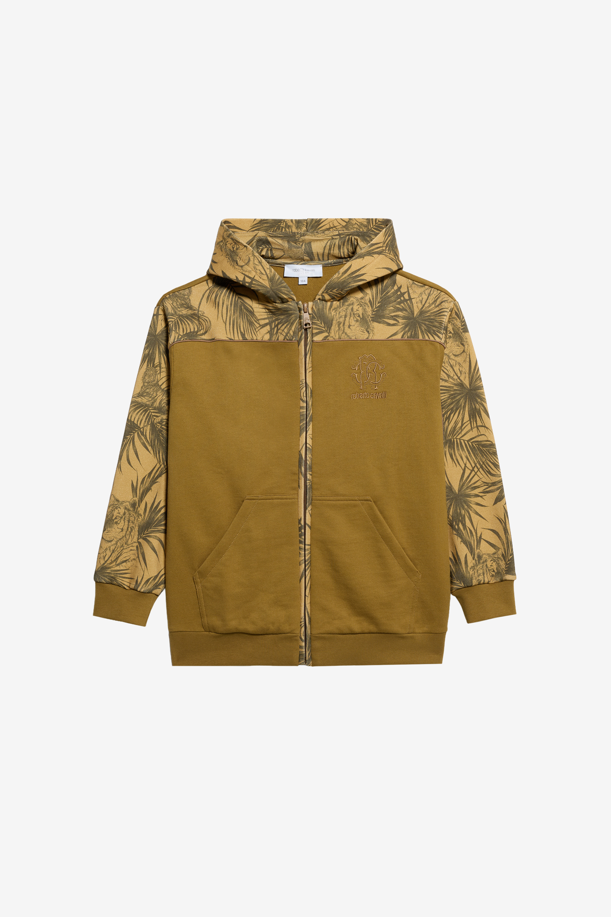 Roberto Cavalli Felpa Bambino Stampa Tiger Graphic - Male Abbigliamento Khaky