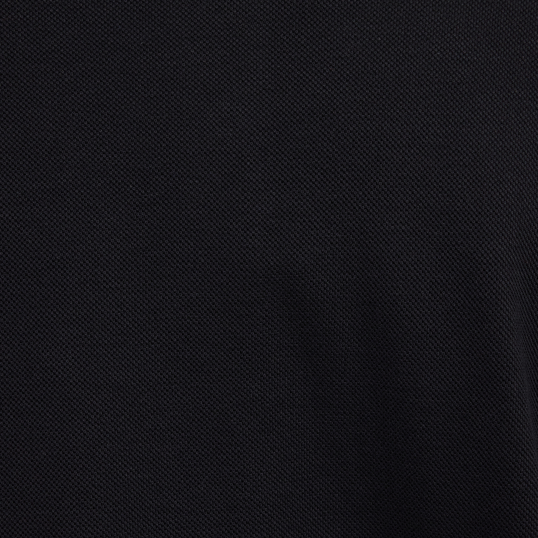 Black Polo With Striped Trim