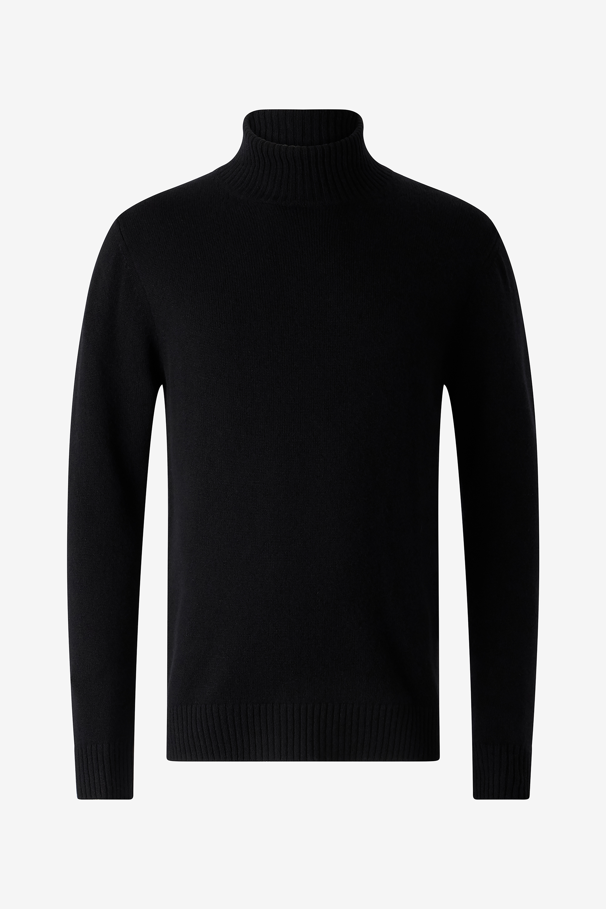 Roberto Cavalli High Collar Wool Sweater In Black