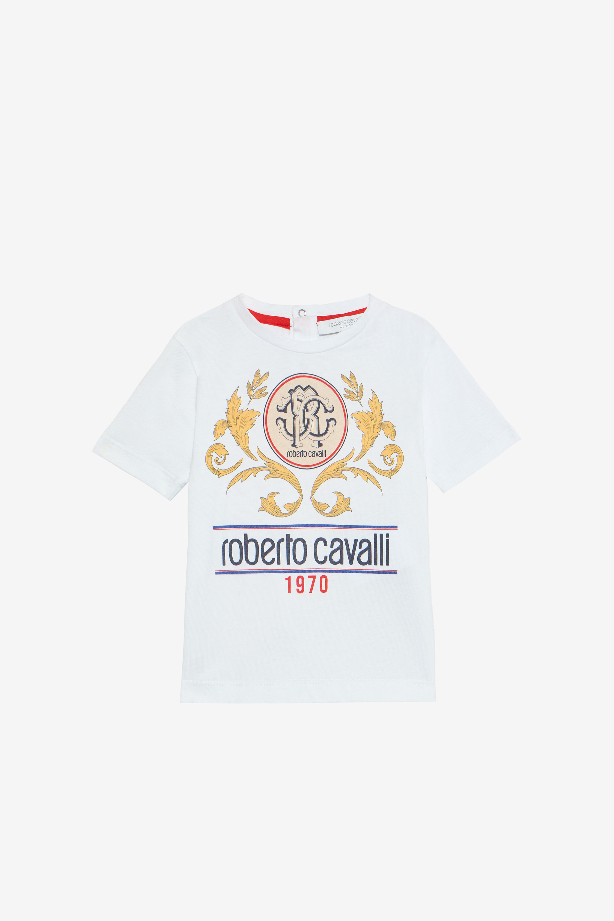 Optical White T-Shirt with Logo Print