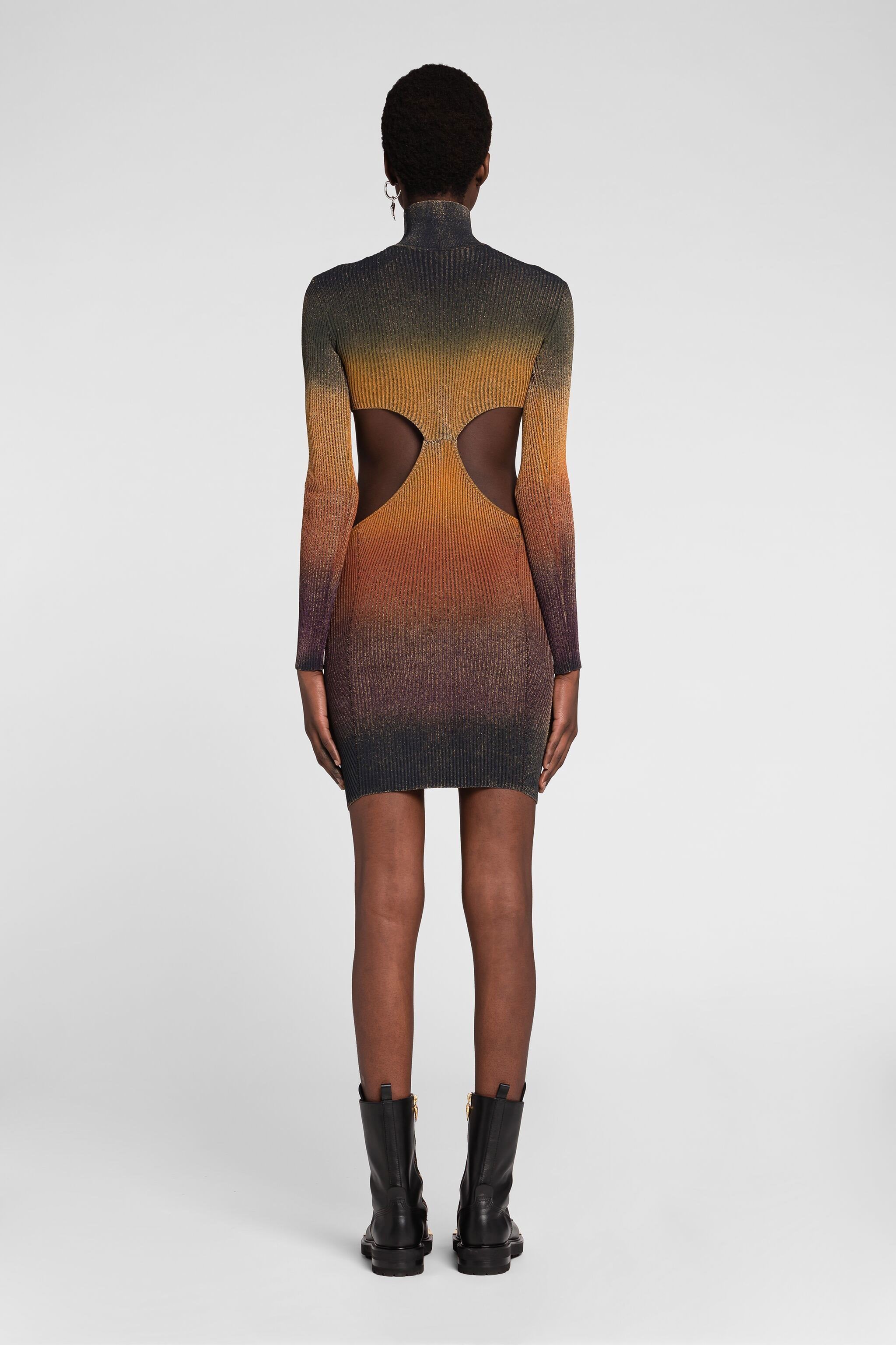 ROBERTO CAVALLI CUT-OUT MINIKLEID MIT TIGERZAHN 