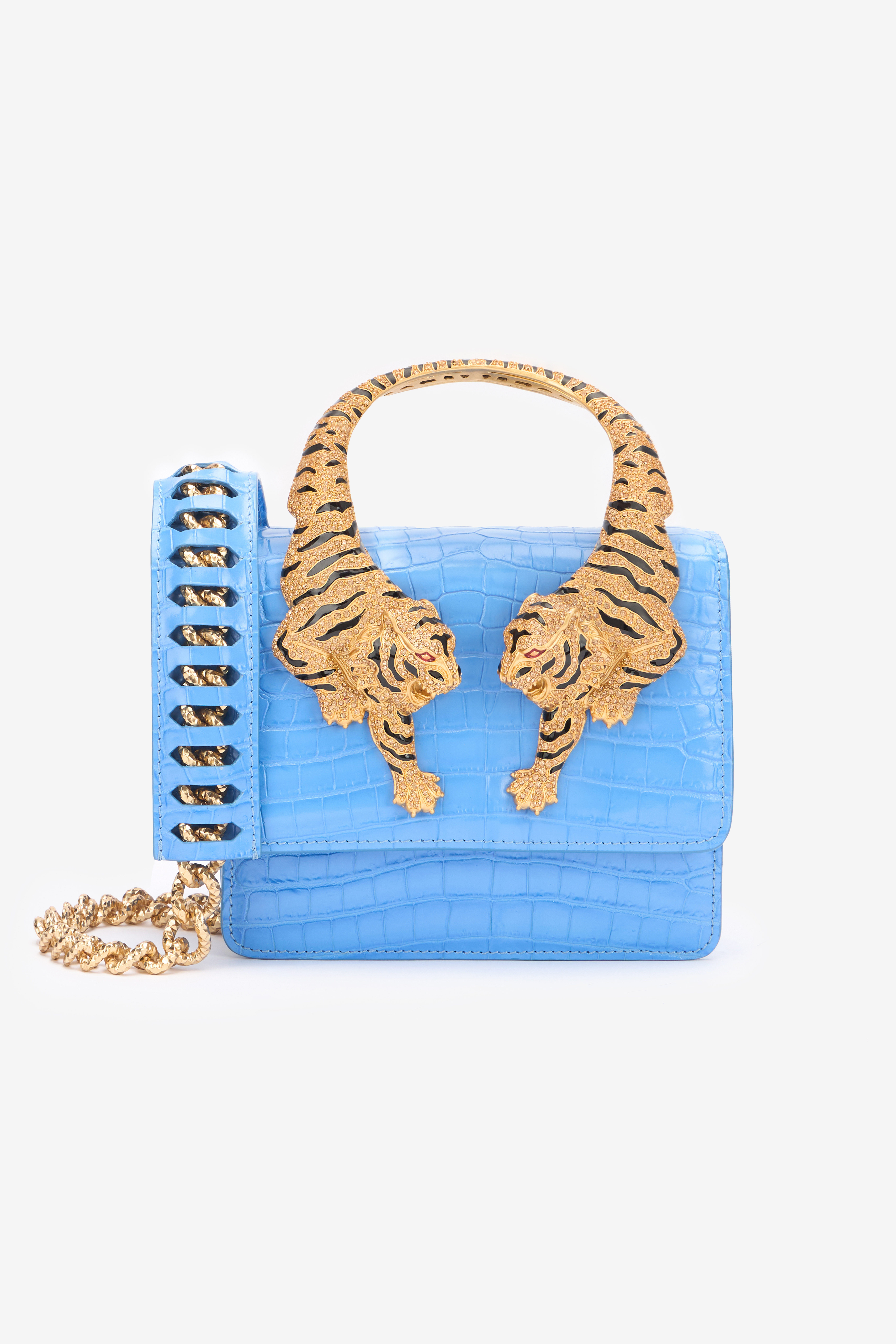 Roberto Cavalli Women's Light/Blue Medium Roar Bag - Shoulder Bags