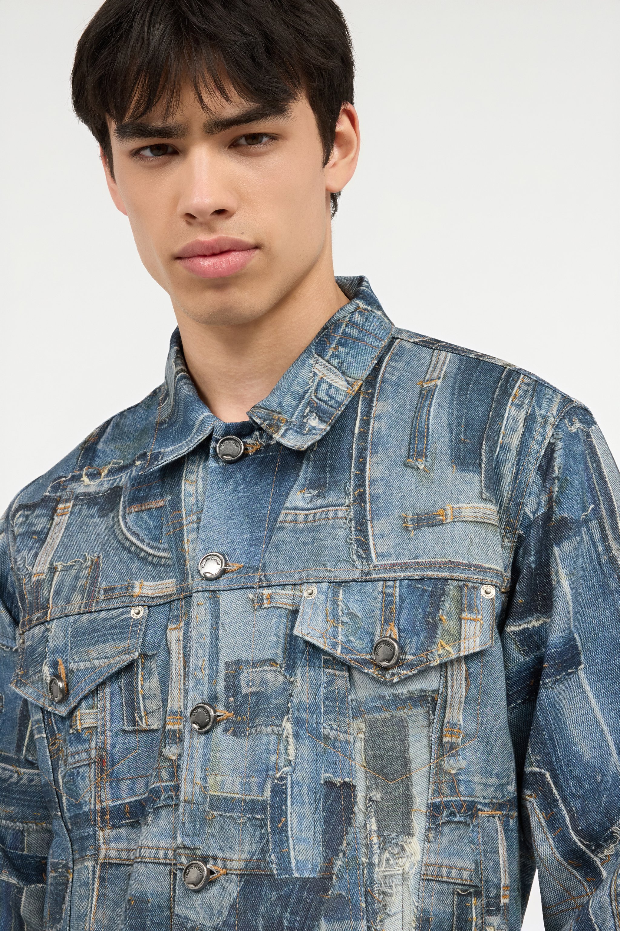 Roberto Cavalli Capsule Collection Patchwork Denim Jacket