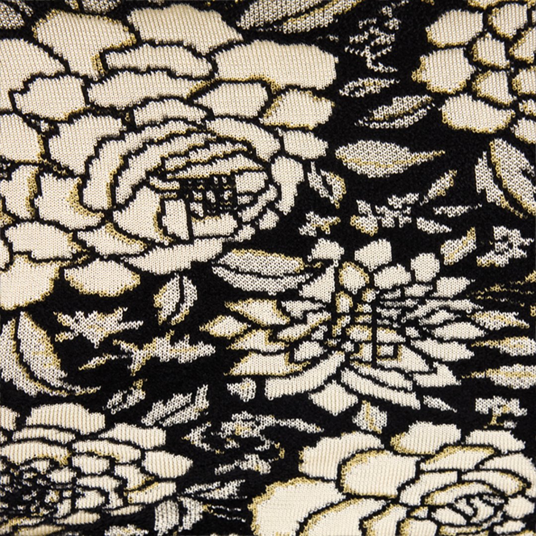 Knitted Top With Jacquard Floral Pattern